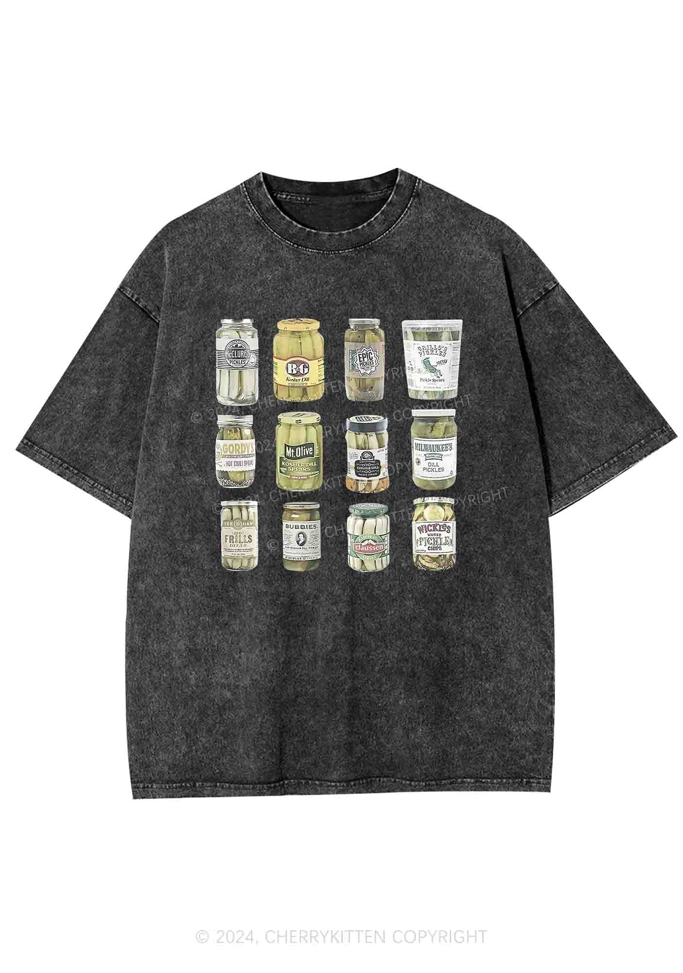 Canned Pickles Y2K Washed Tee Cherrykitten - Image 3