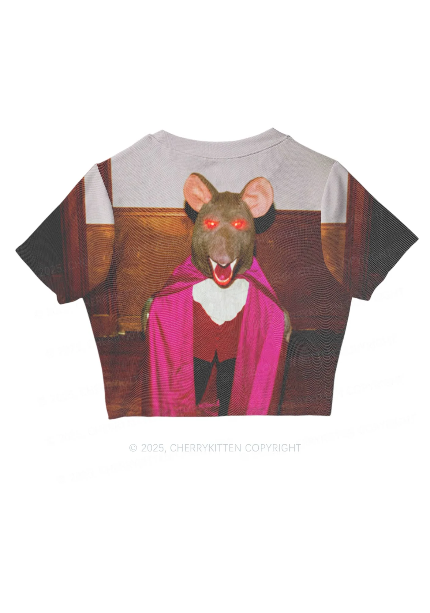 Caped Ratz Y2K Mesh Crop Top Cherrykitten - Image 3