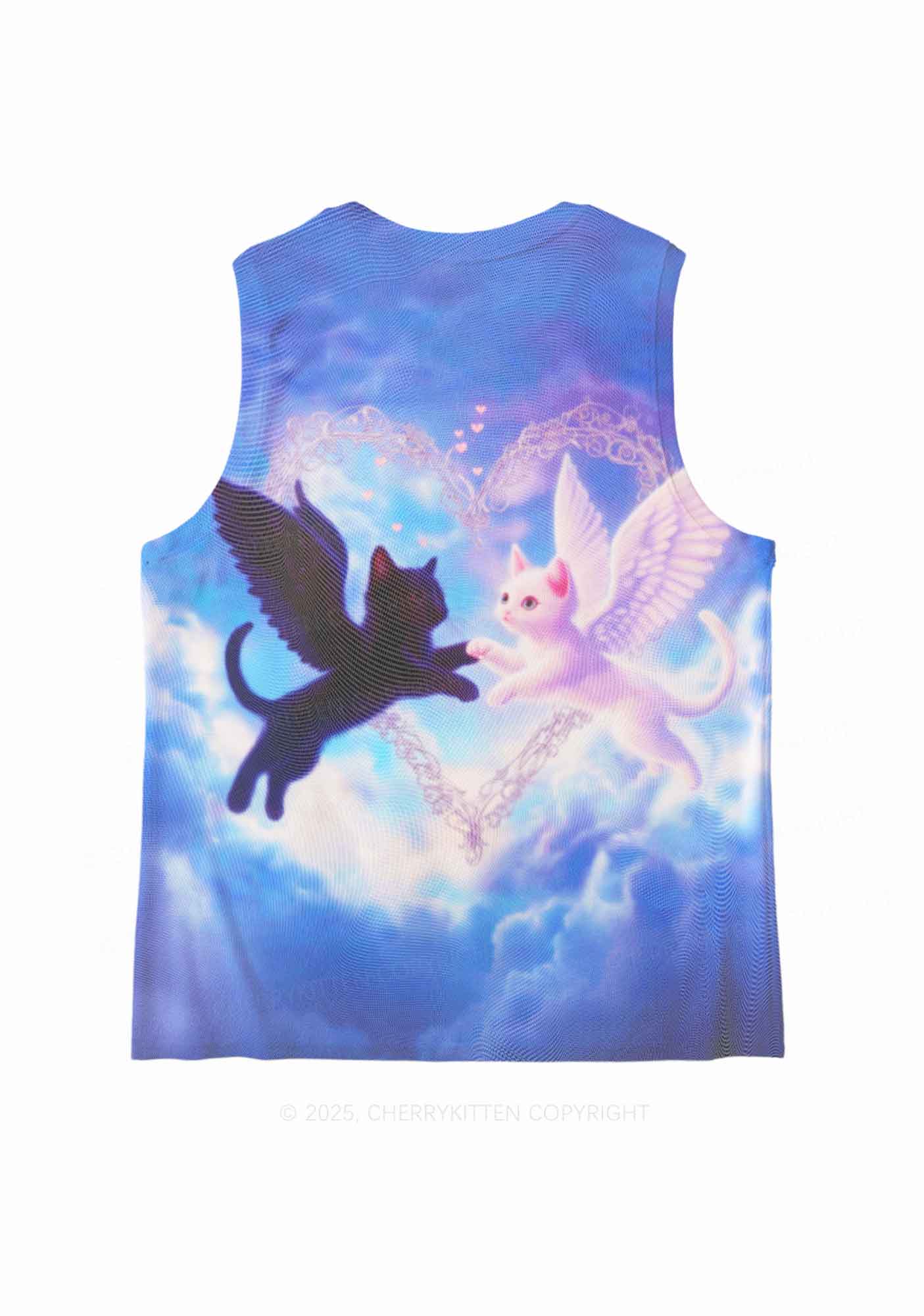Cat Angel Y2K Mesh Muscle Tank Cherrykitten - Image 3