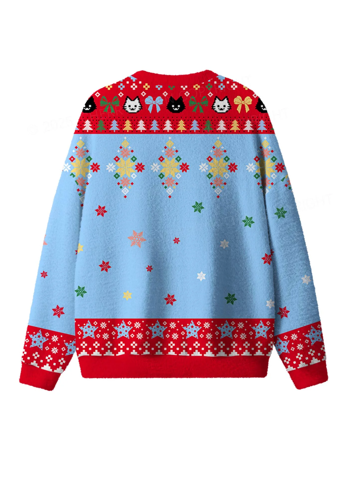 Cat Mxxf Y2K Christmas Knit Sweatshirt Cherrykitten - Image 2