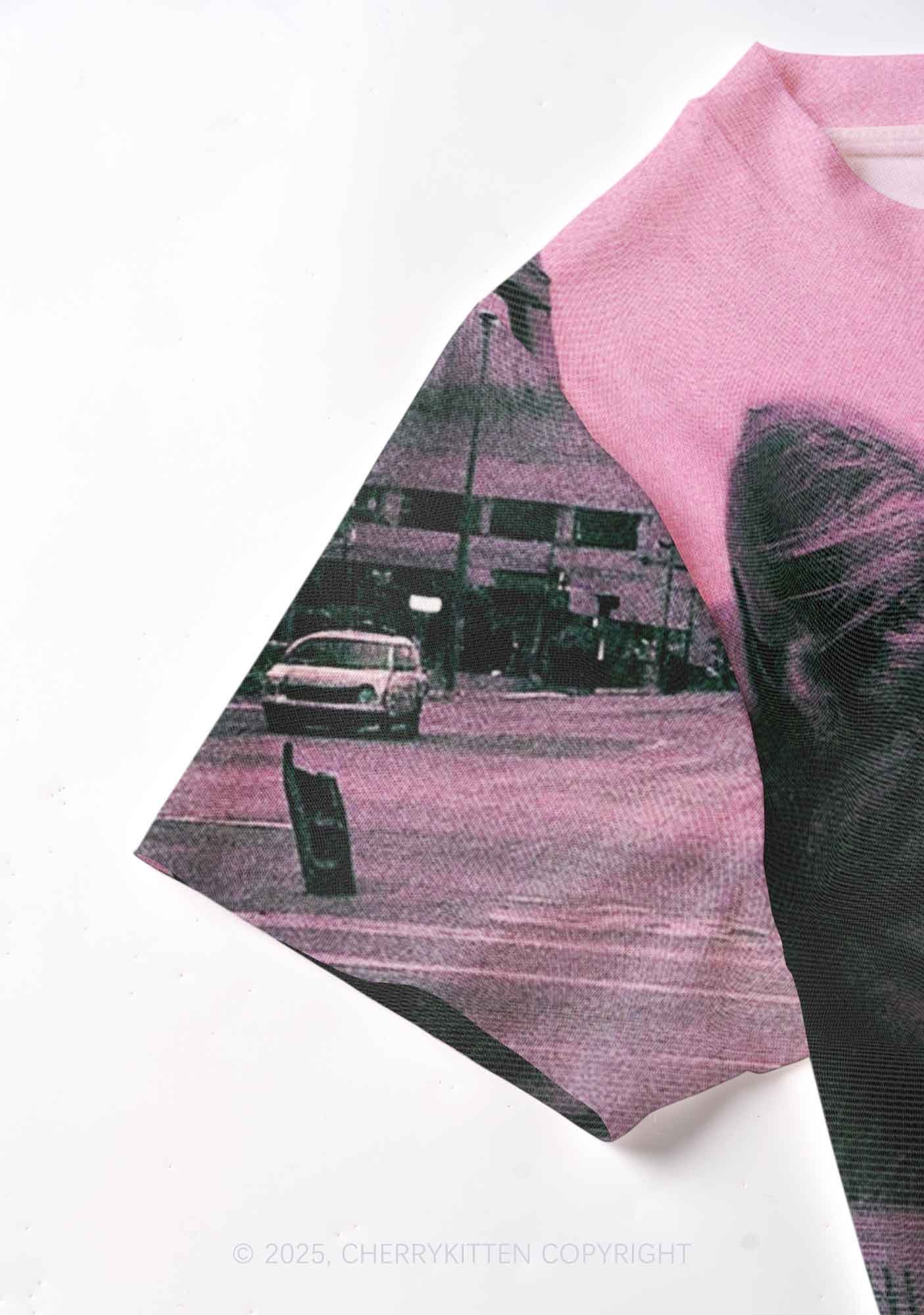 Cat Road Y2K Mesh Crop Top Cherrykitten - Image 3