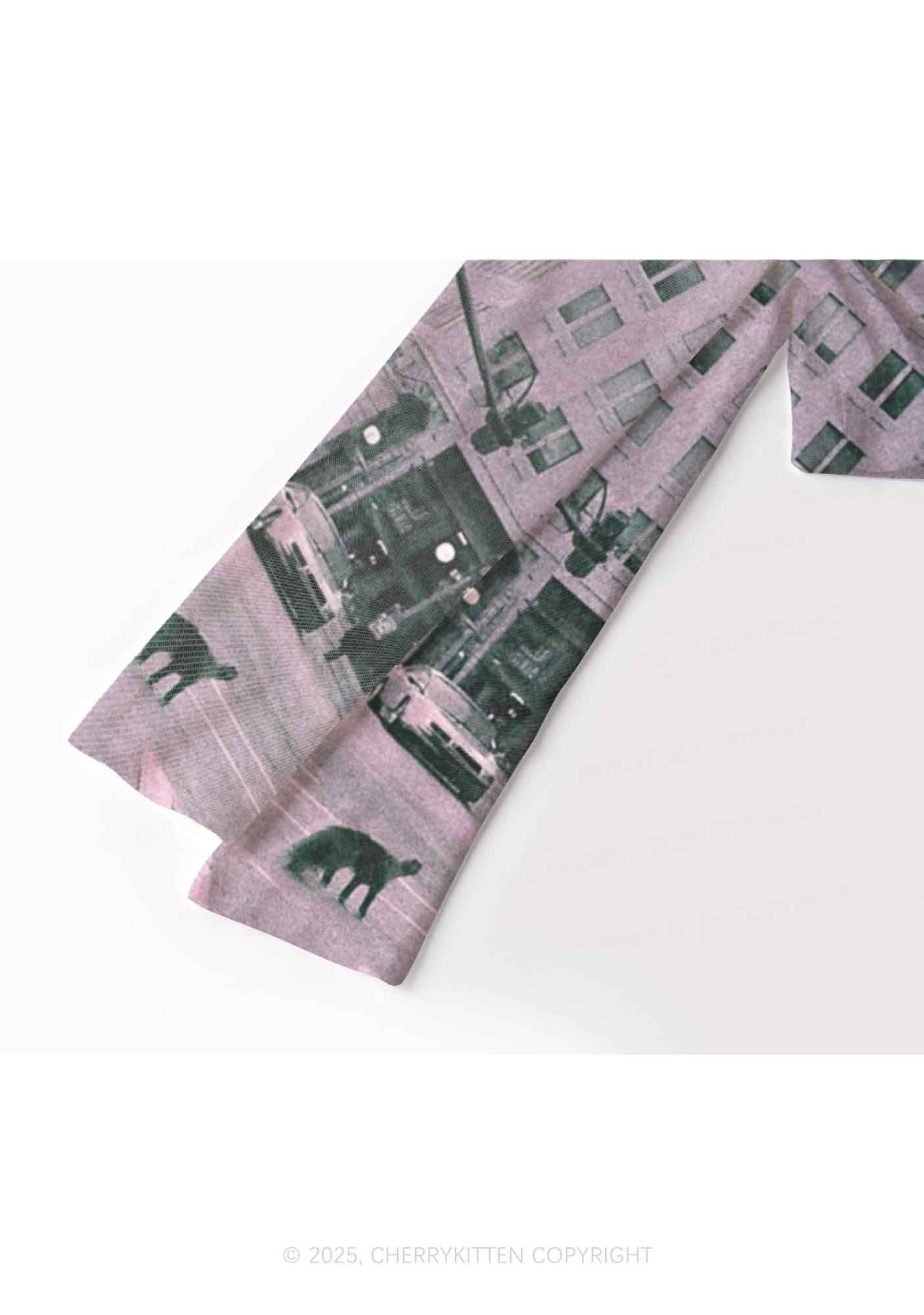 Cat Road Y2K Mesh Long Sleeve Crop Top Cherrykitten - Image 3