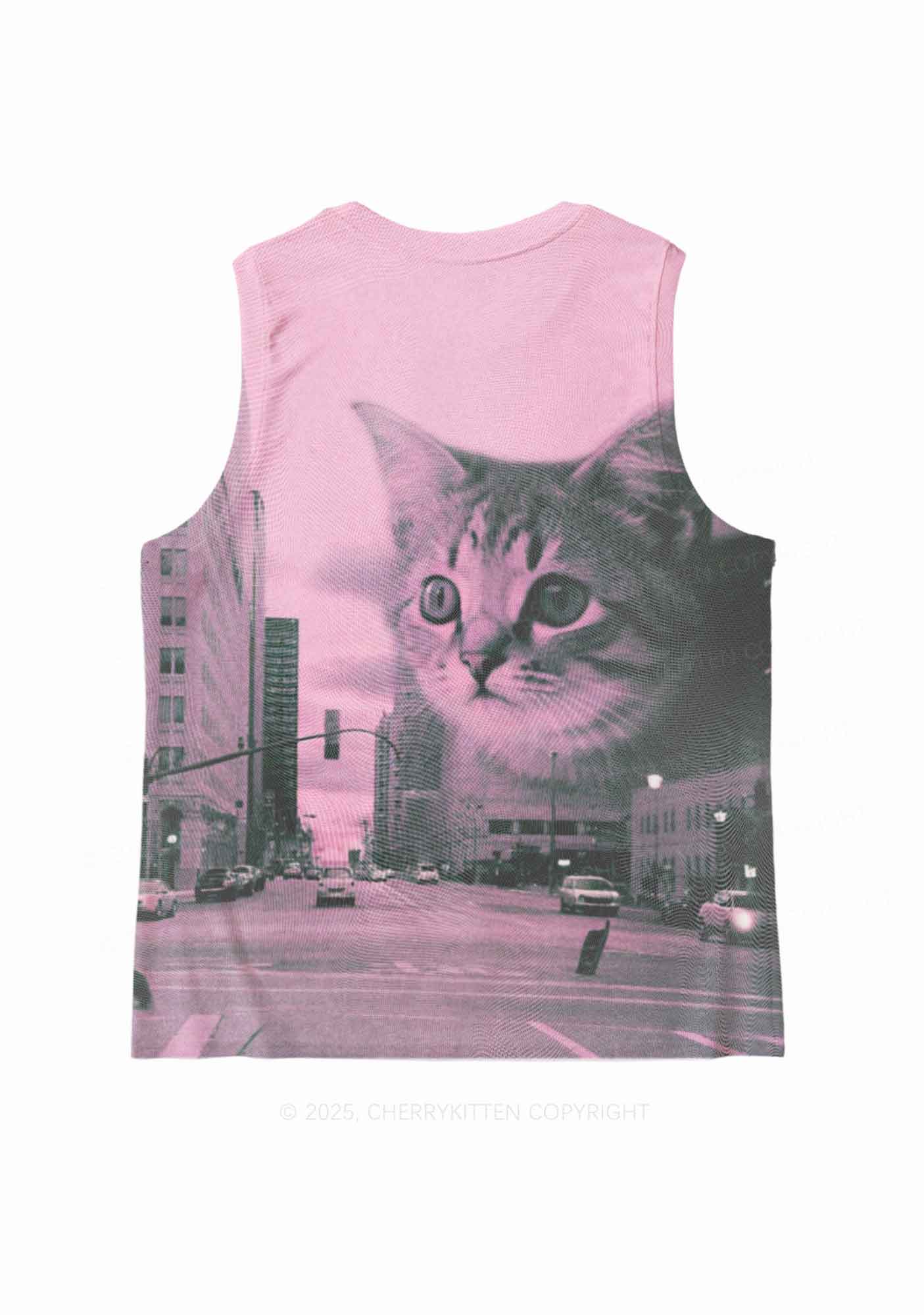 Cat Road Y2K Mesh Muscle Tank Cherrykitten - Image 2