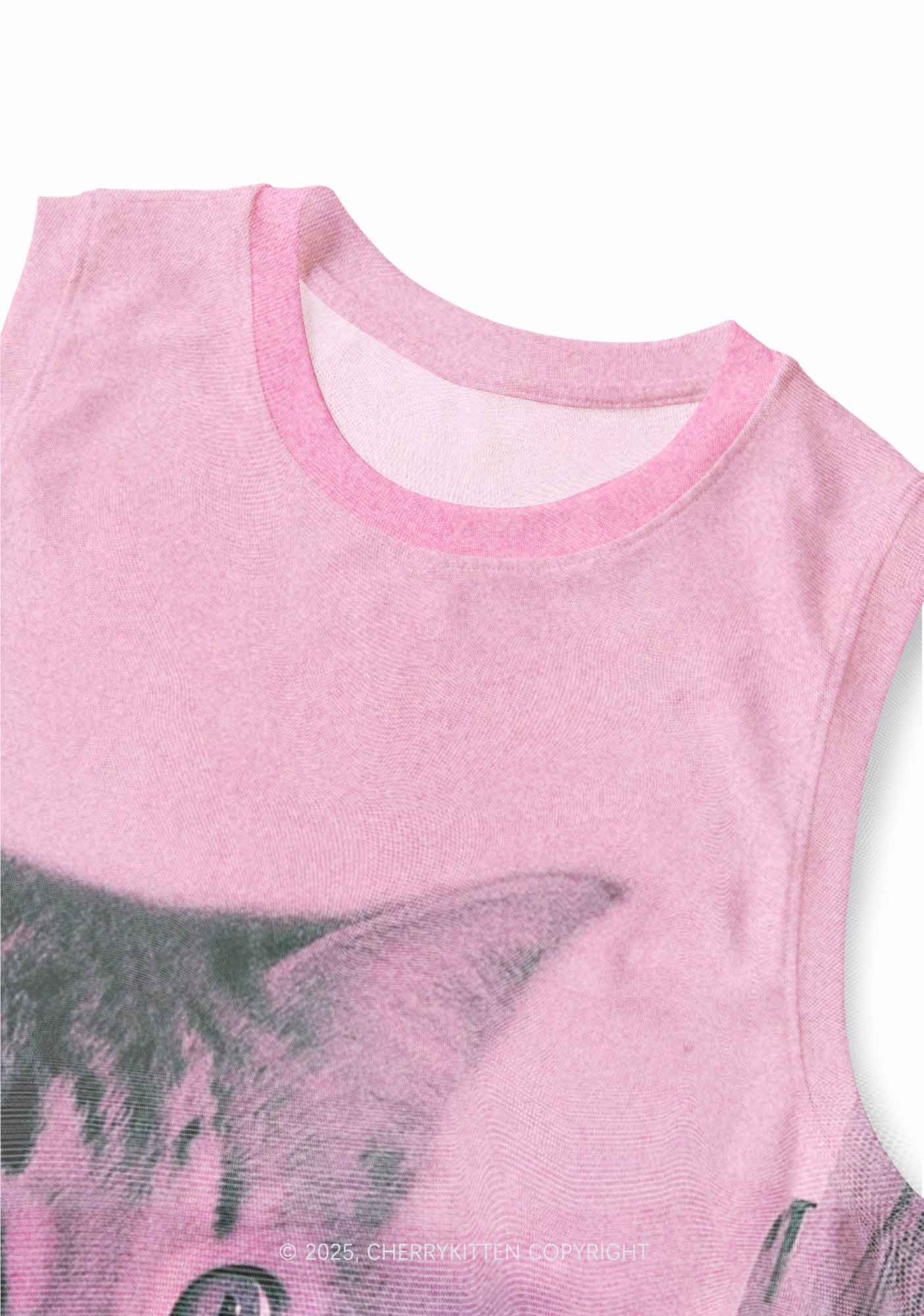 Cat Road Y2K Mesh Muscle Tank Cherrykitten - Image 3