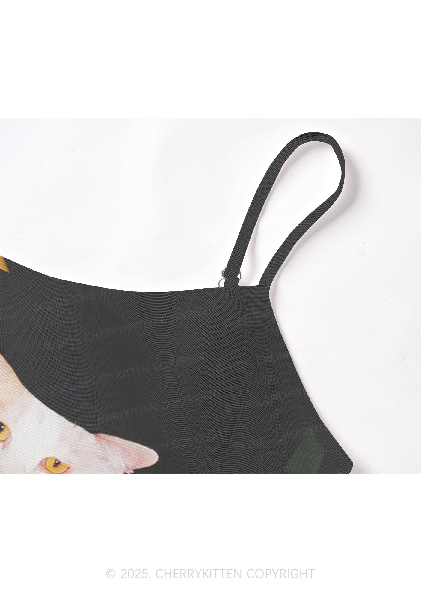 Cat With Black Roses Y2K Mesh Cami Tank Cherrykitten - Image 5