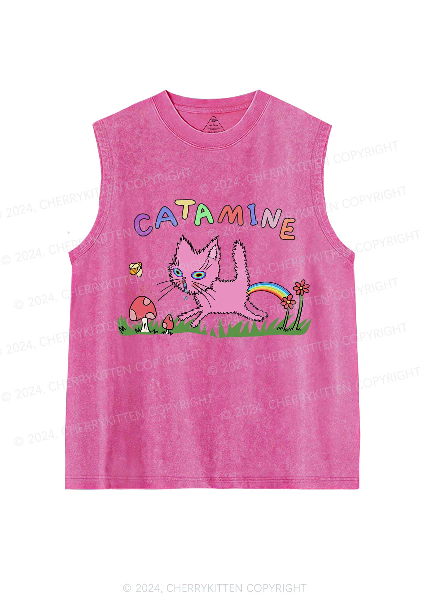 Catamine Y2K Washed Tank Cherrykitten - Image 3