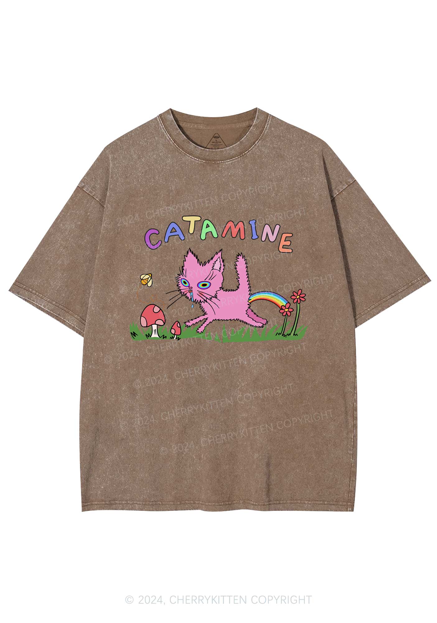 Catamine Y2K Washed Tee Cherrykitten - Image 7