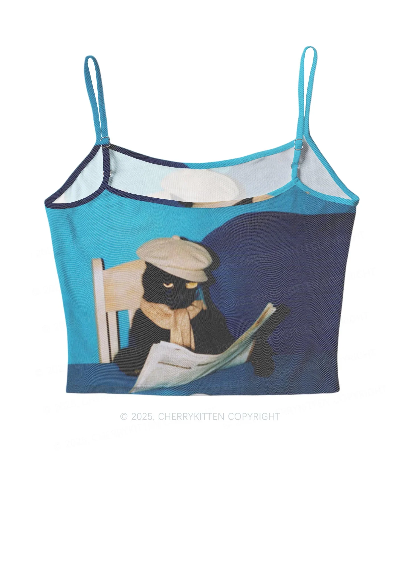 Cats Coffee Break Y2K Mesh Cami Tank Cherrykitten - Image 3