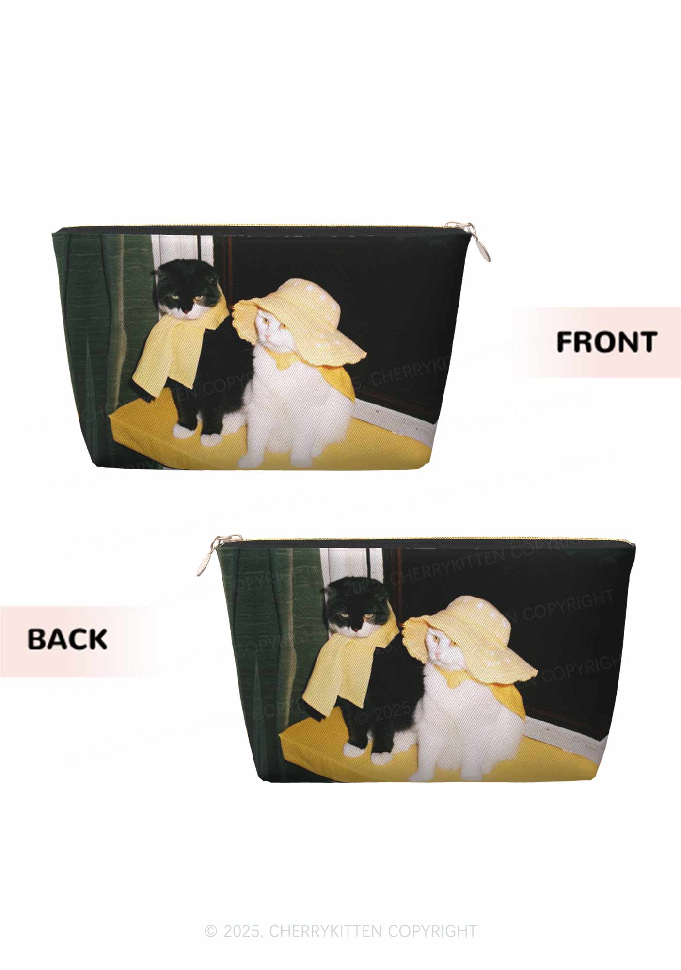 Cats Friend Y2K Leather Makeup Bag Cherrykitten - Image 2