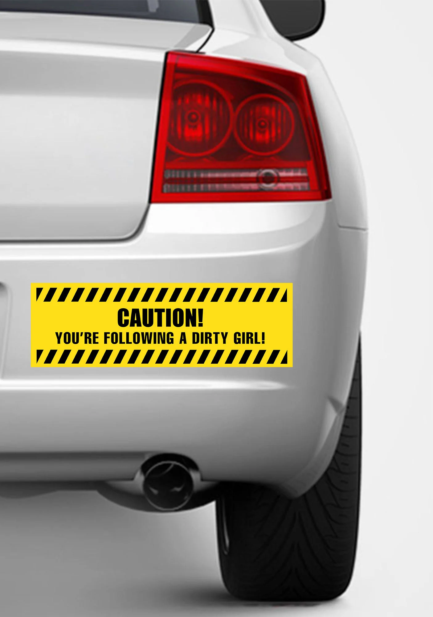 Caution Dirty Girl Y2K Car Bumper Magnet Cherrykitten - Image 2