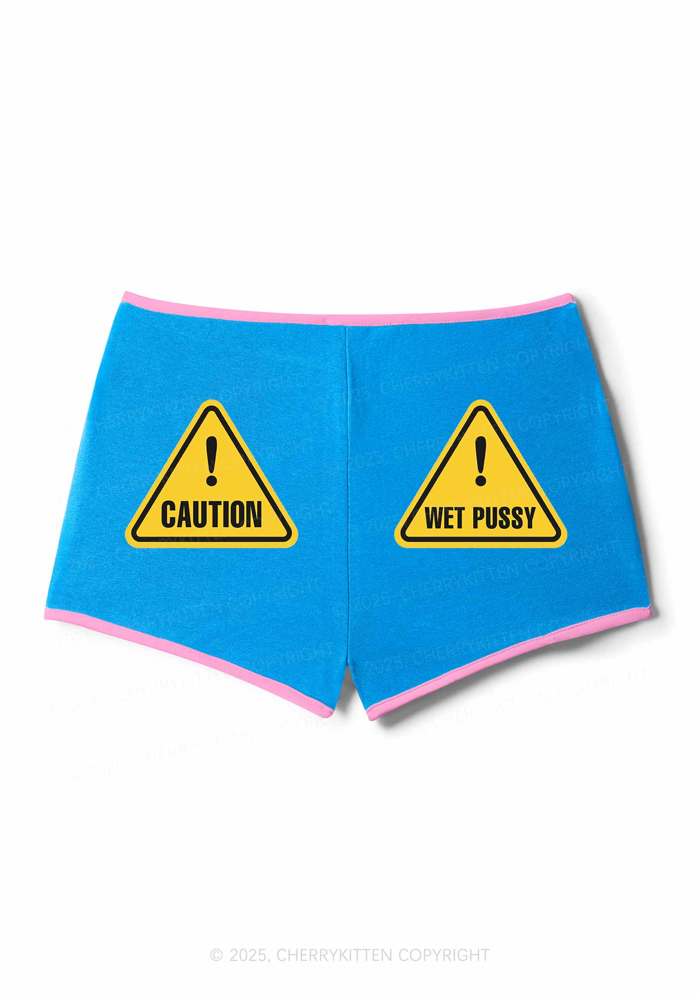 Caution Wet Puxxy Y2K Booty Shorts Cherrykitten - Image 3