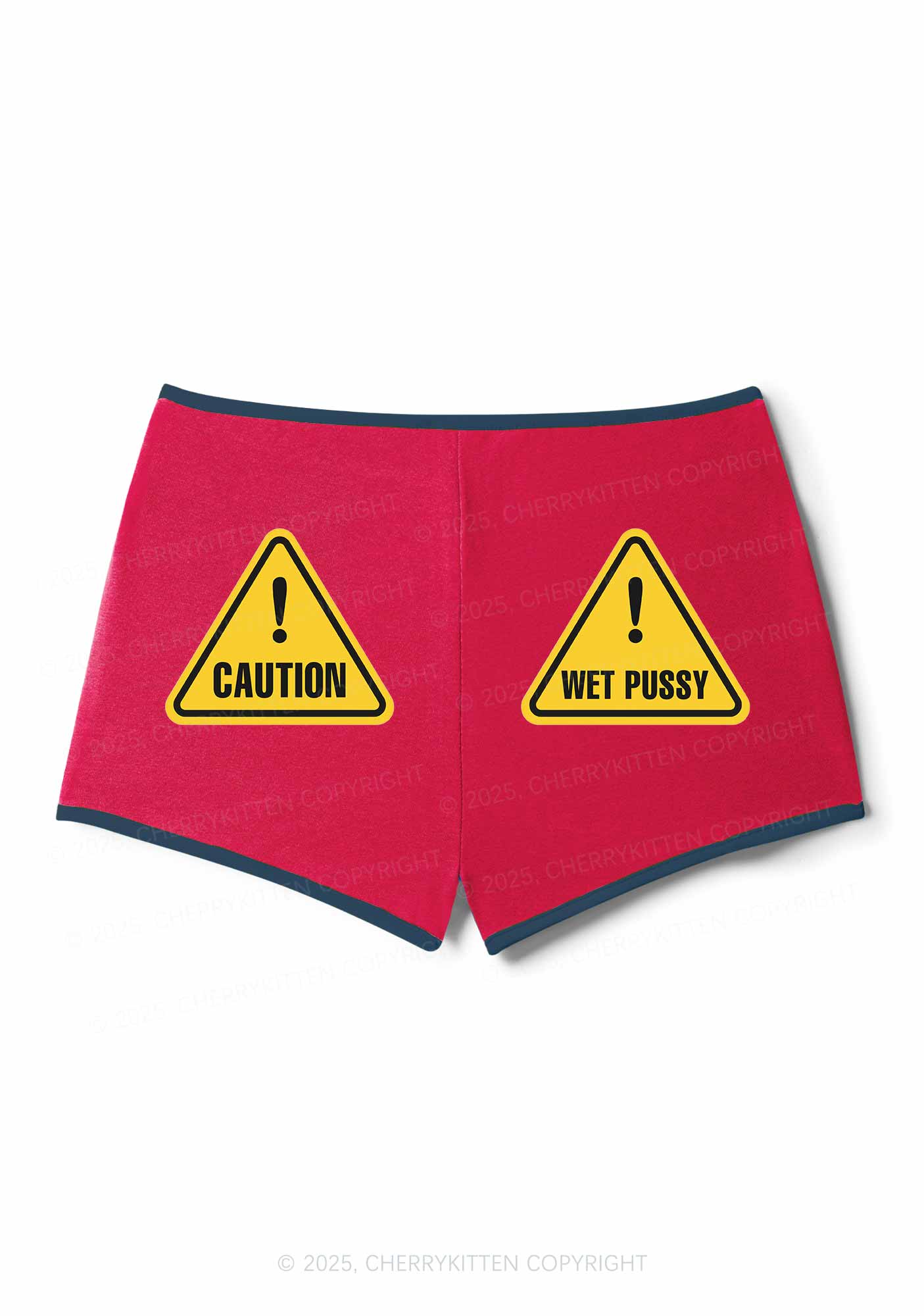 Caution Wet Puxxy Y2K Booty Shorts Cherrykitten - Image 5