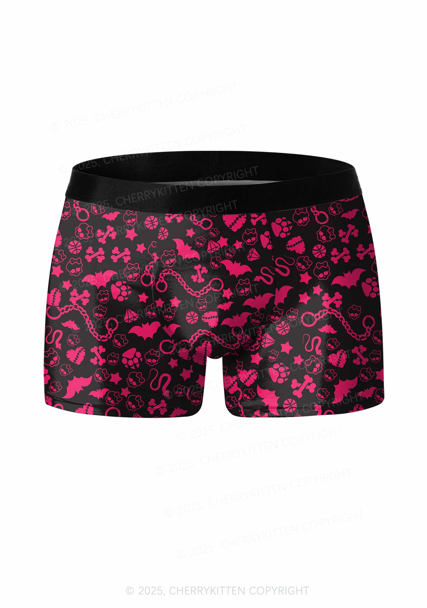 Chains And Bats Valentine's Day Y2K Print Couples Boxer Briefs Set Cherrykitten - Image 2