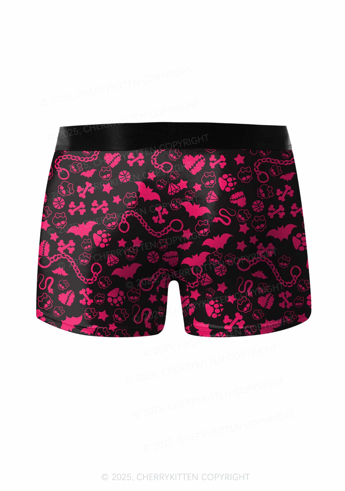 Chains And Bats Valentine's Day Y2K Print Couples Boxer Briefs Set Cherrykitten - Image 3