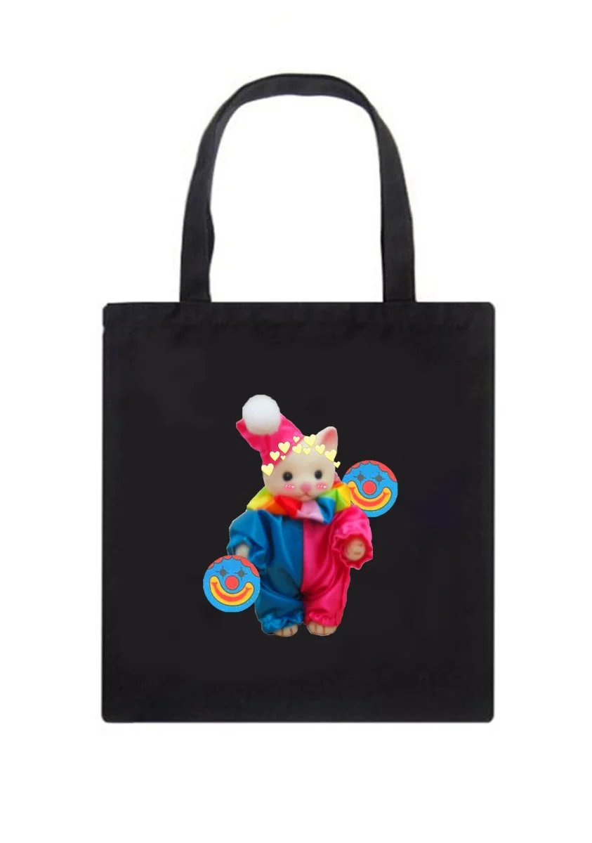 Chat Clown Canvas Tote Bag - Image 6