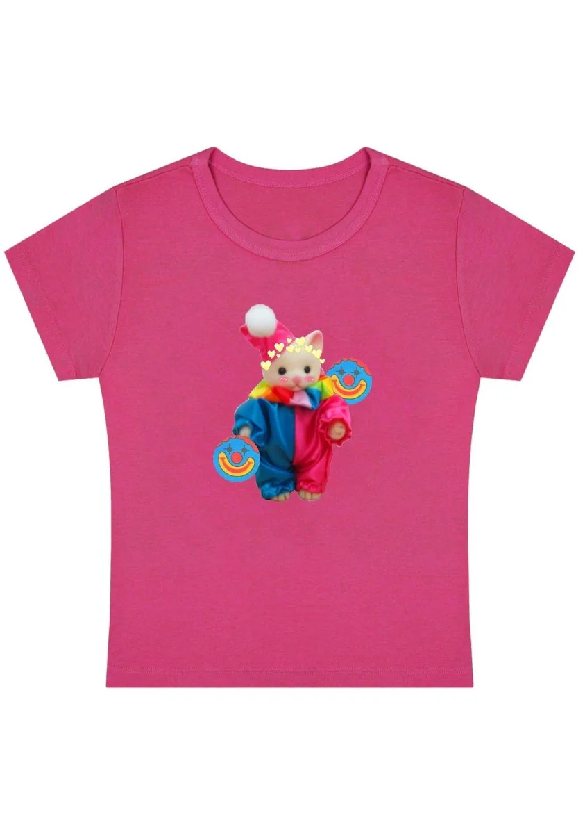 Chat Clown Y2K Baby Tee - Image 3