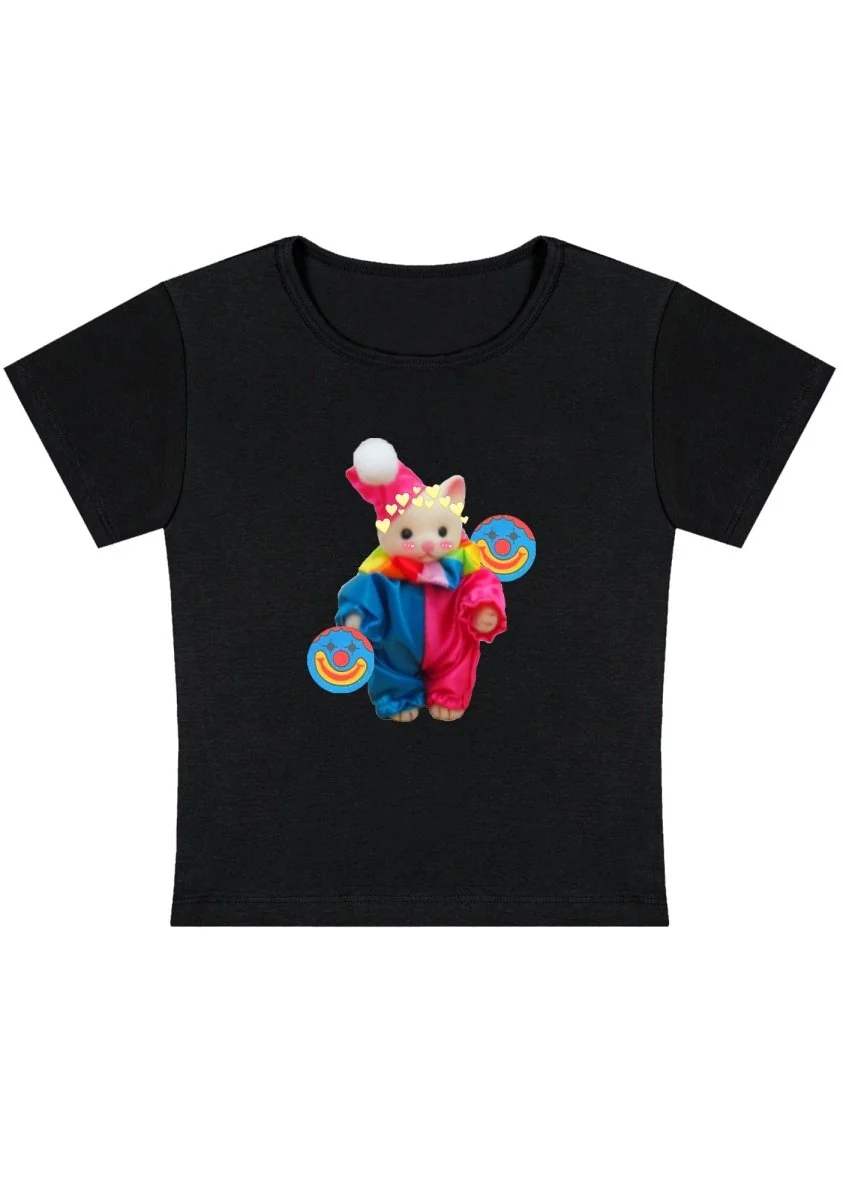 Chat Clown Y2K Baby Tee - Image 4