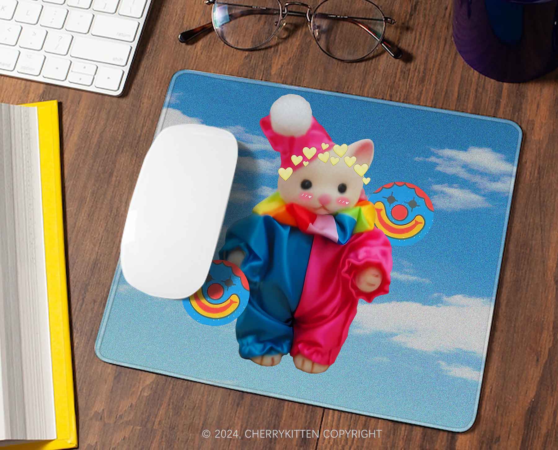 Chat Clown Y2K Mousepad Cherrykitten - Image 2