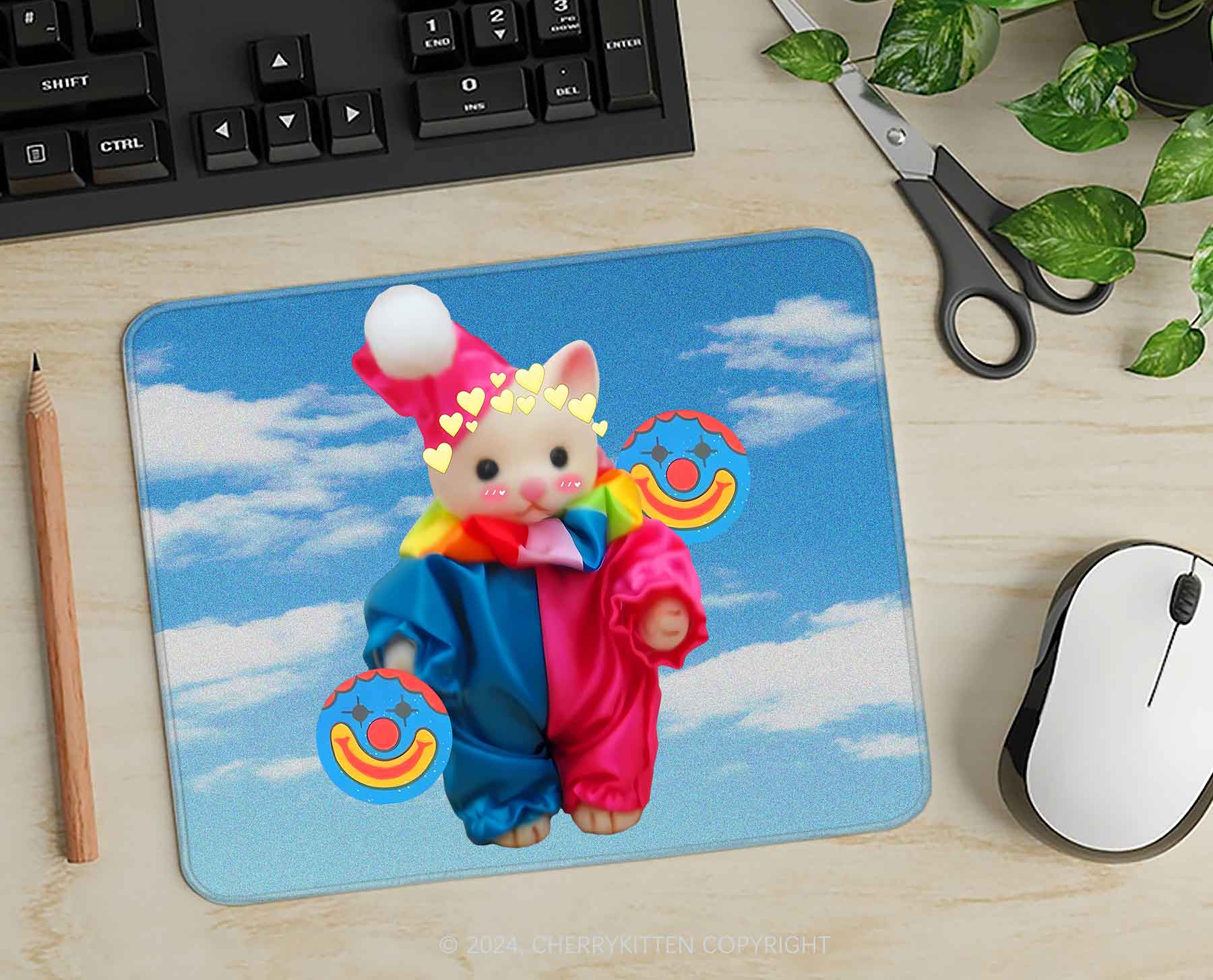 Chat Clown Y2K Mousepad Cherrykitten - Image 3