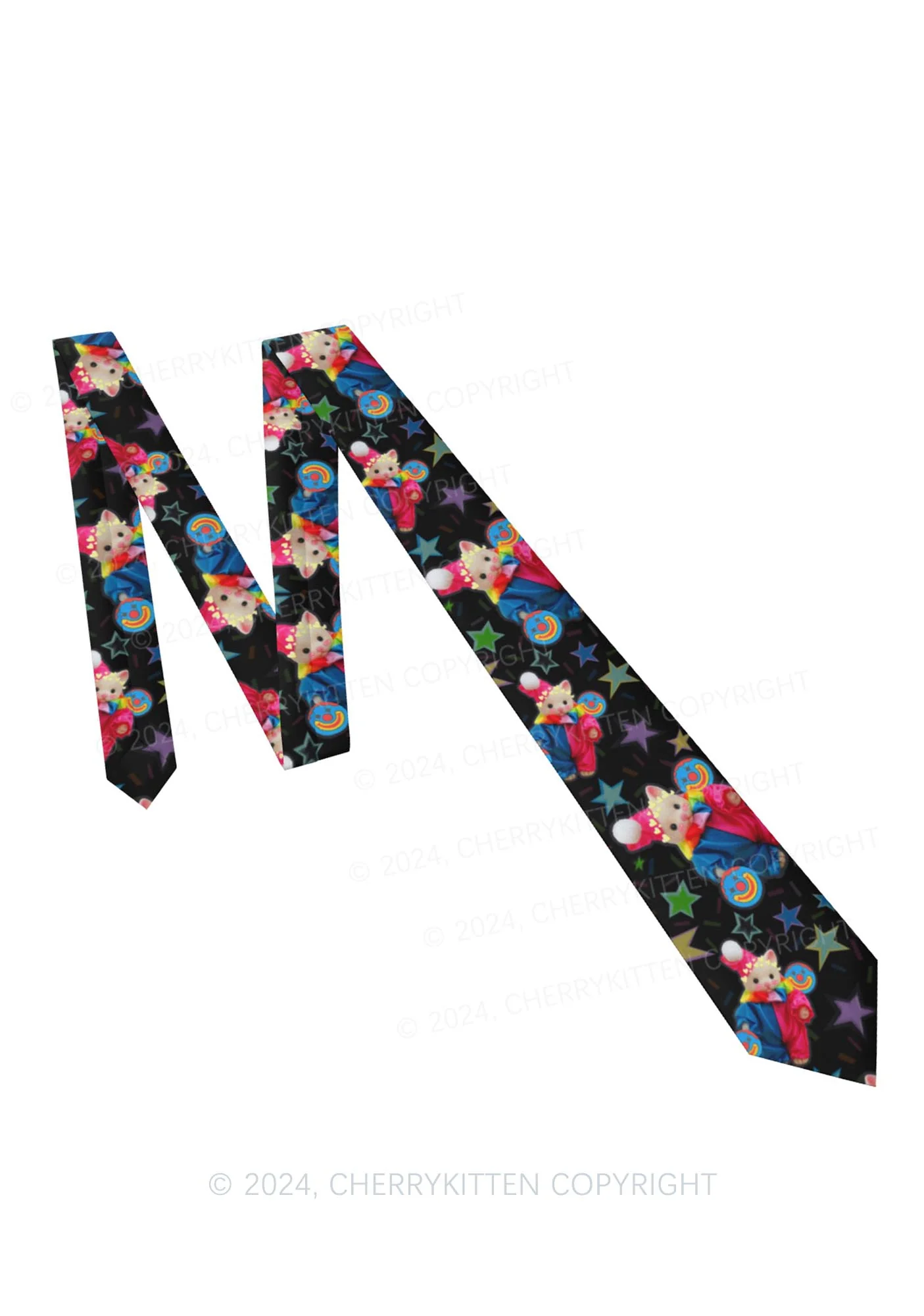 Chat Clown Y2K Necktie Cherrykitten - Image 4
