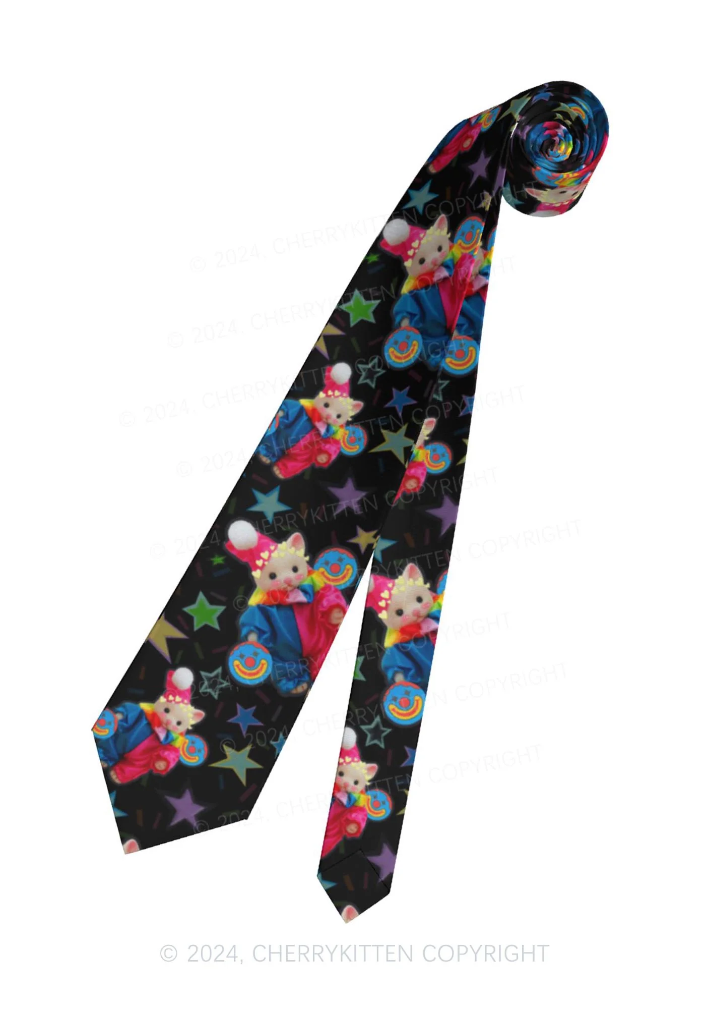 Chat Clown Y2K Necktie Cherrykitten - Image 5