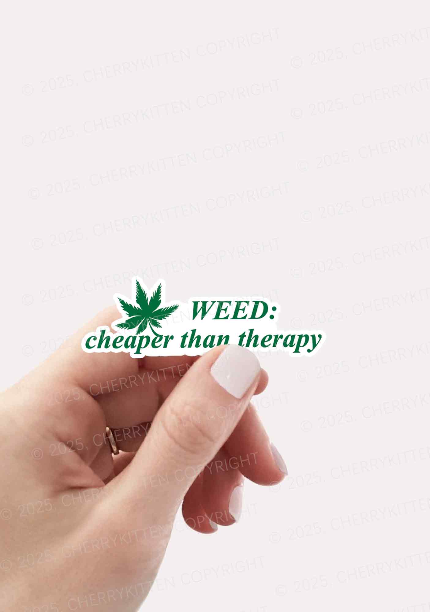 Cheaper Than Therapy 1Pc Y2K Sticker Cherrykitten - Image 2