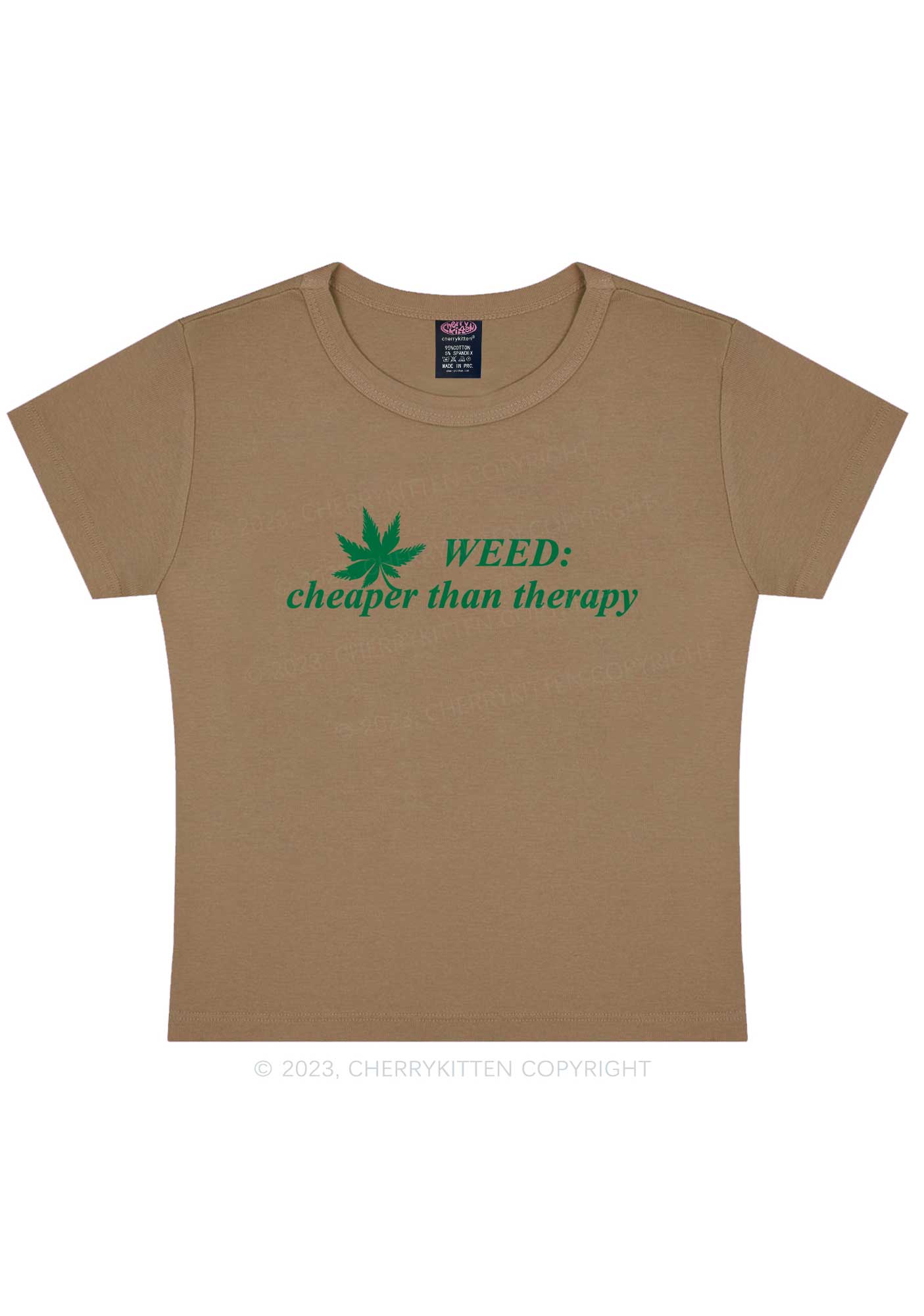 Cheaper Than Therapy Y2K Baby Tee Cherrykitten - Image 9