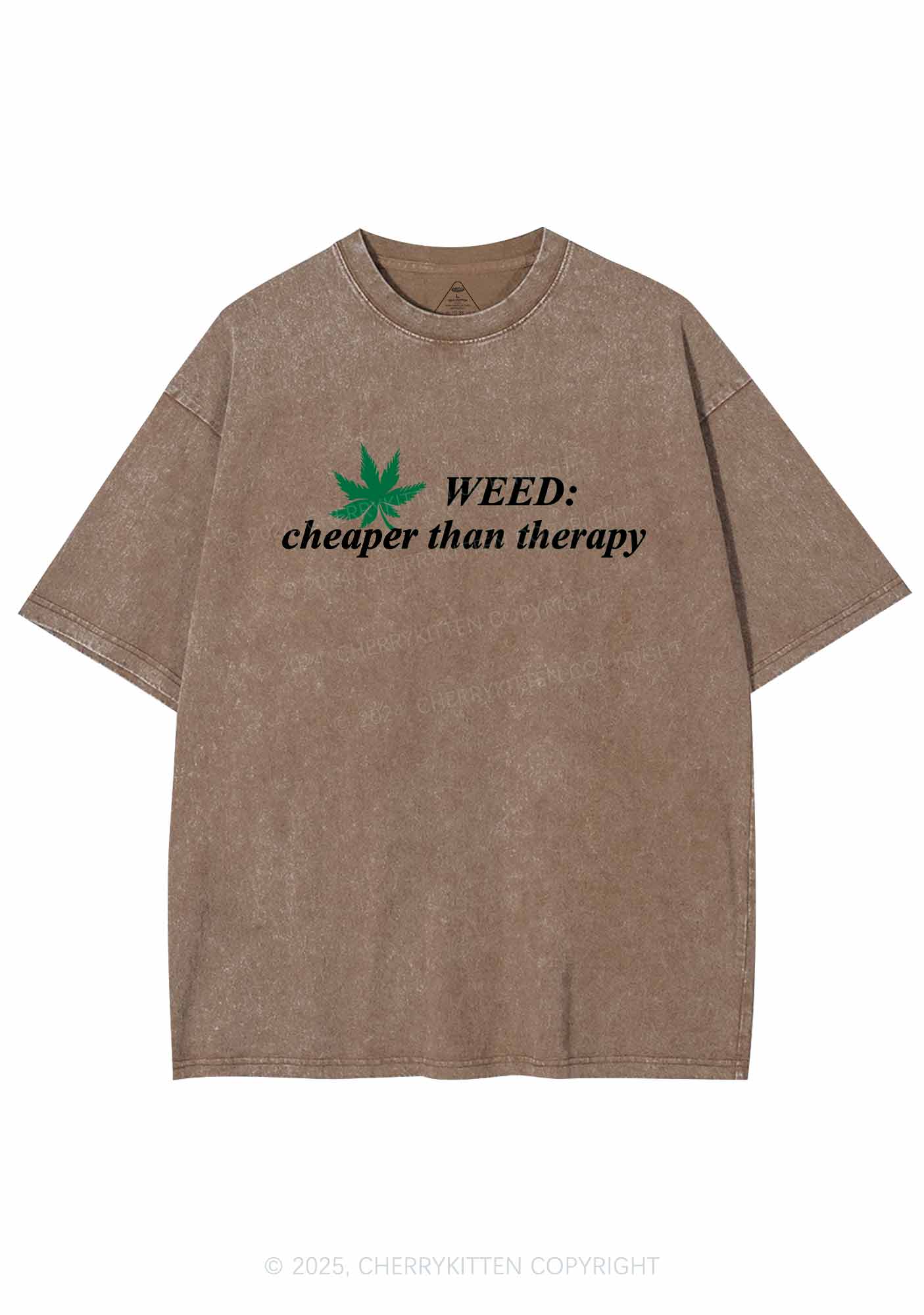 Cheaper Than Therapy Y2K Washed Tee Cherrykitten - Image 8