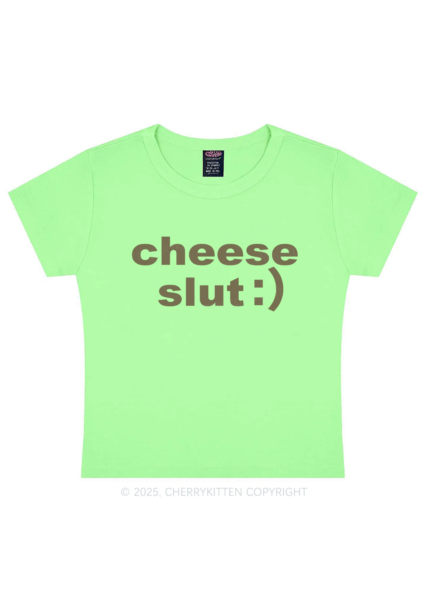 Cheese Slxt Y2K Baby Tee Cherrykitten - Image 11