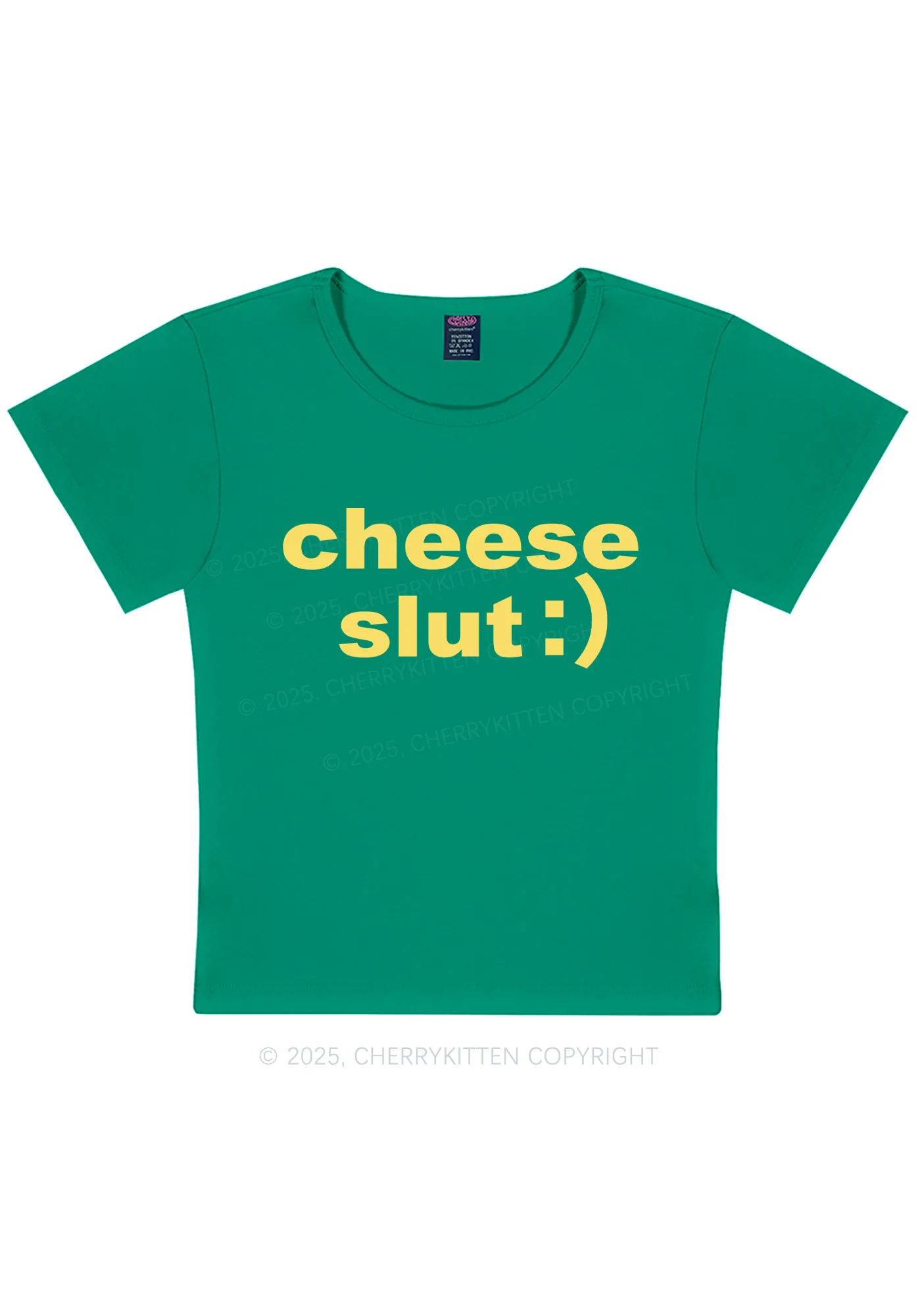 Cheese Slxt Y2K Baby Tee Cherrykitten - Image 12
