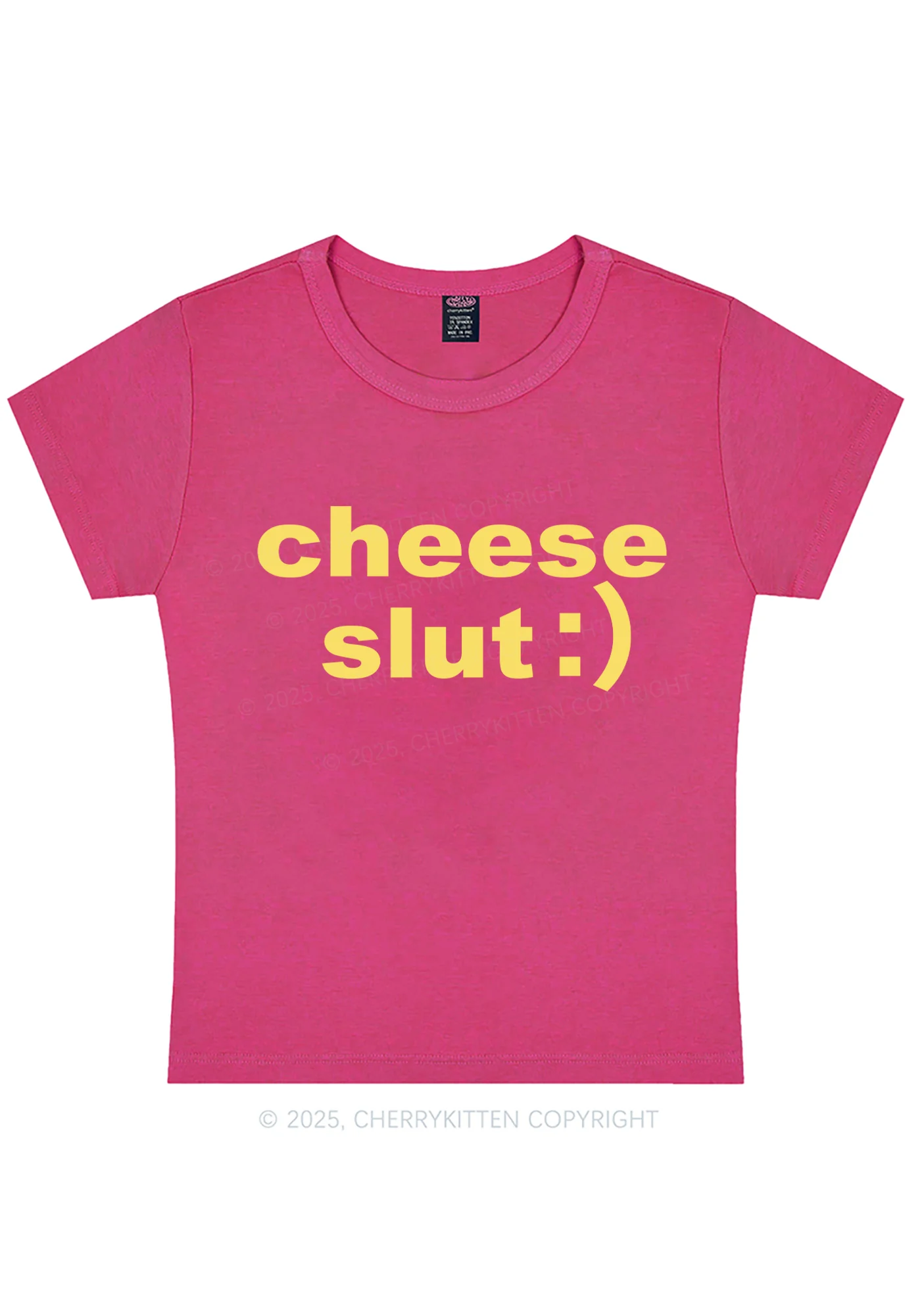 Cheese Slxt Y2K Baby Tee Cherrykitten - Image 5