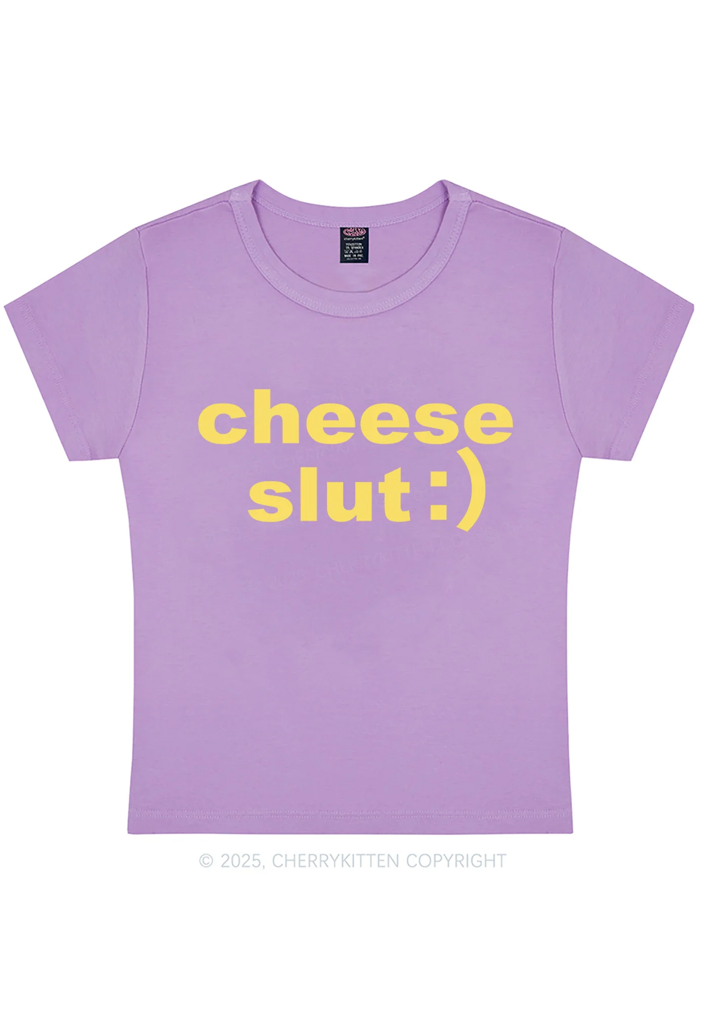 Cheese Slxt Y2K Baby Tee Cherrykitten - Image 6