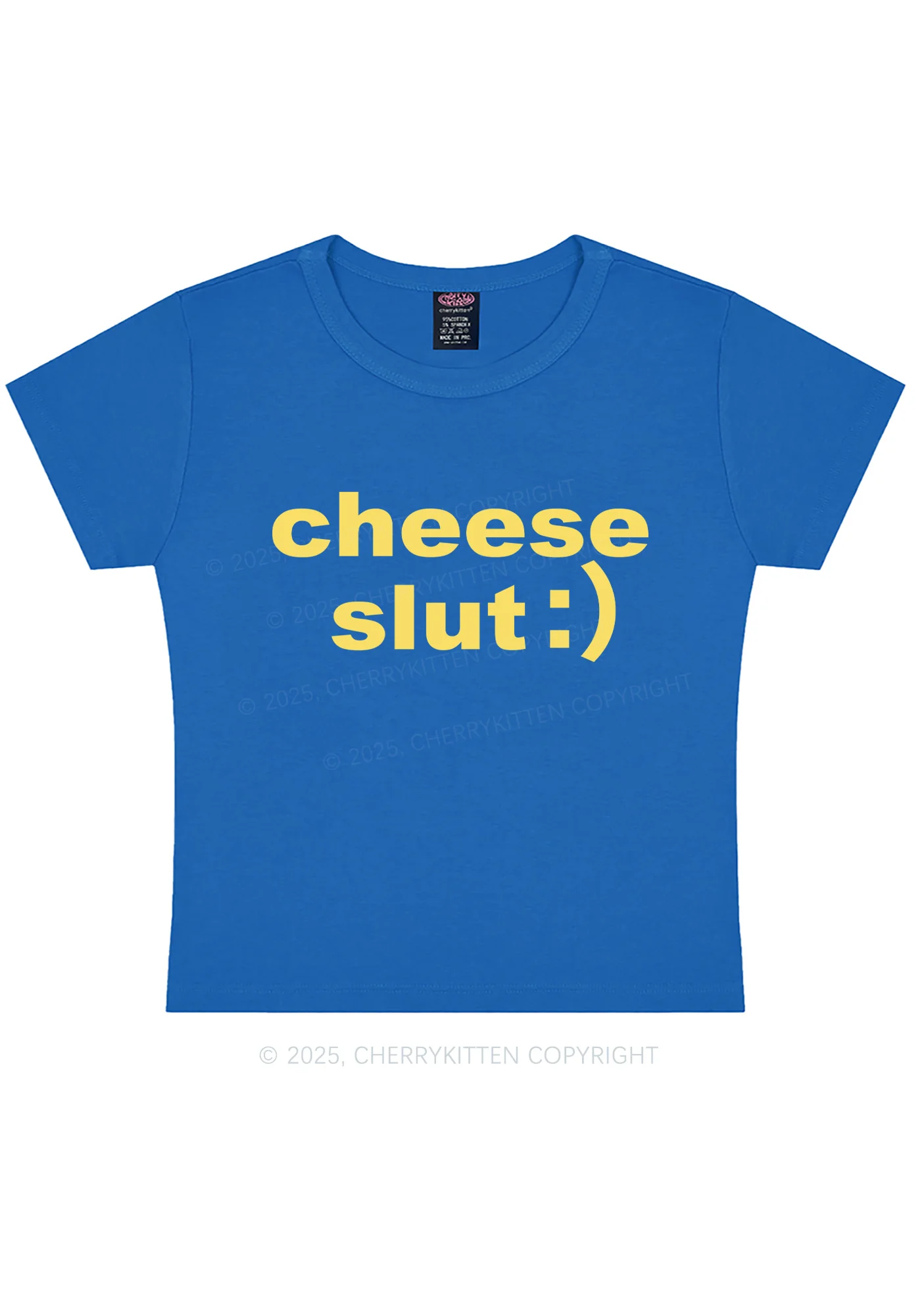 Cheese Slxt Y2K Baby Tee Cherrykitten - Image 8