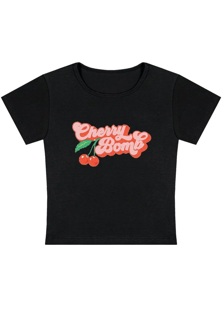 Cherry Bomb Y2K Baby Tee - Image 2