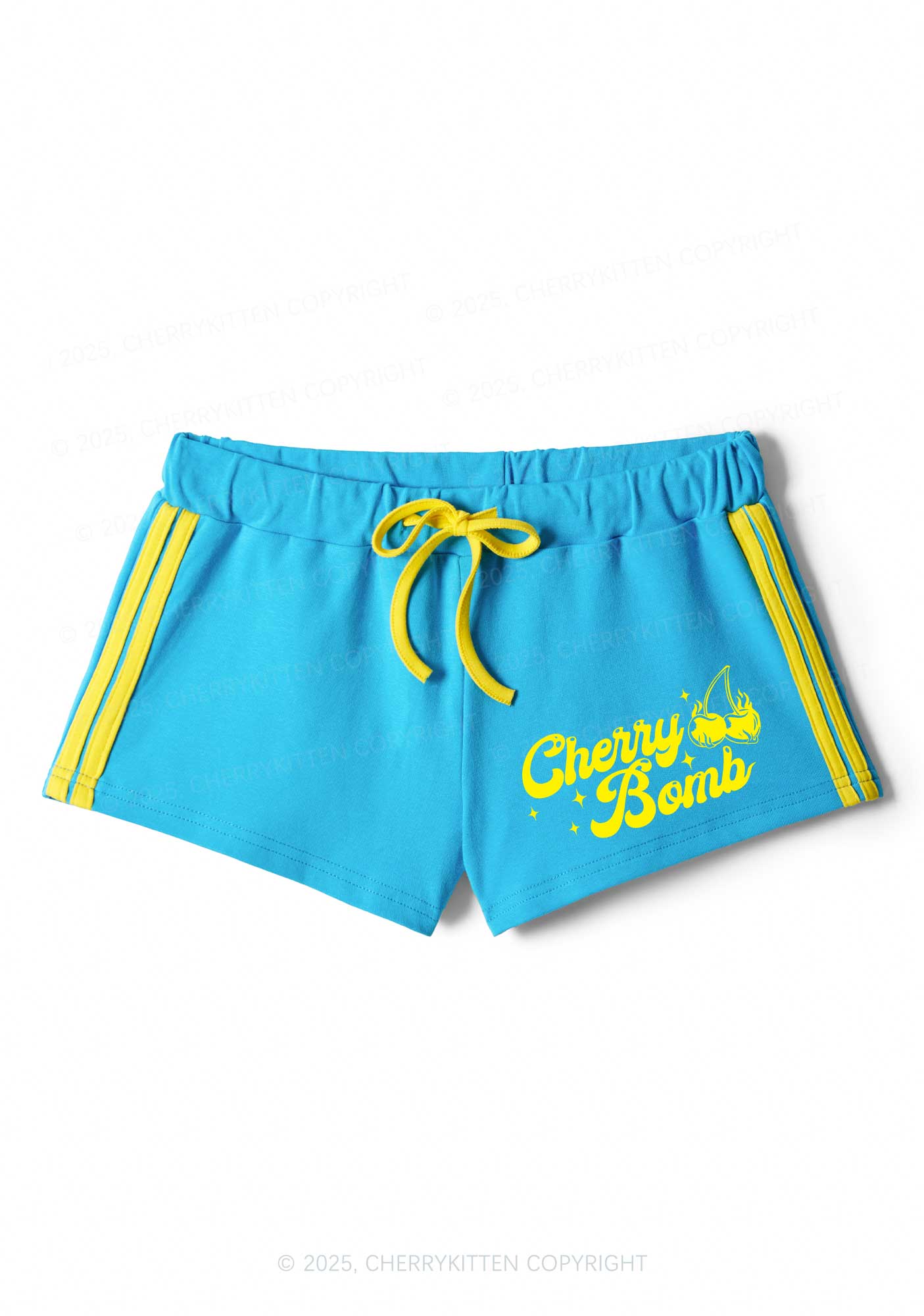 Cherry Bomb Y2K Drawstring Mini Shorts Cherrykitten - Image 4