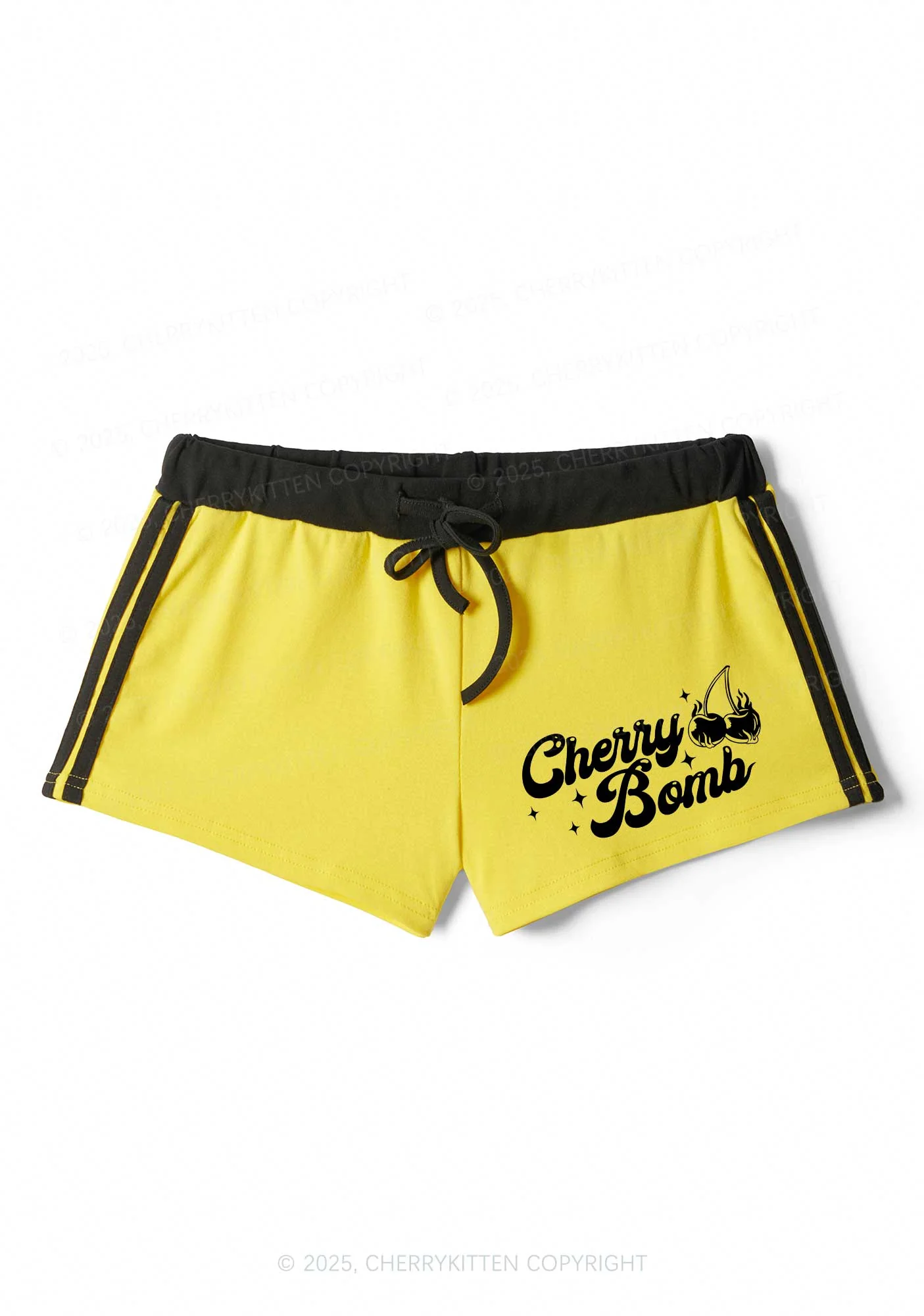 Cherry Bomb Y2K Drawstring Mini Shorts Cherrykitten - Image 6