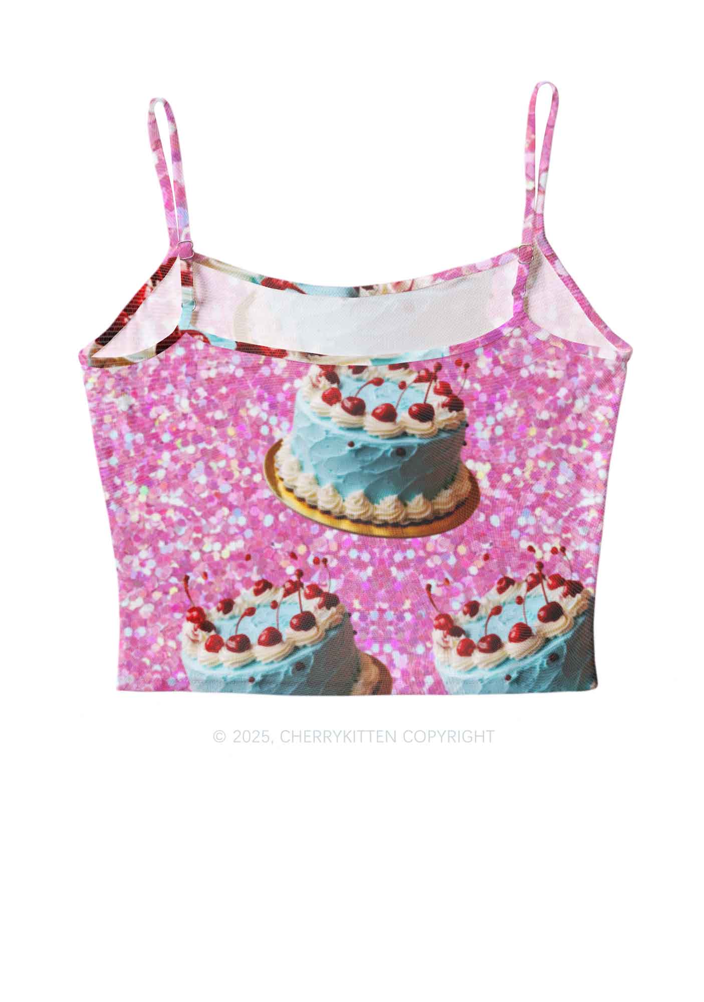Cherry Cakes Y2K Mesh Cami Tank Cherrykitten - Image 3