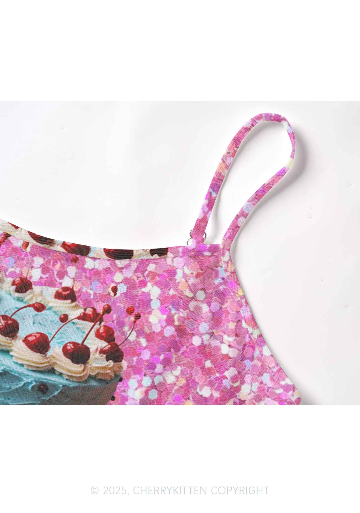 Cherry Cakes Y2K Mesh Cami Tank Cherrykitten - Image 5