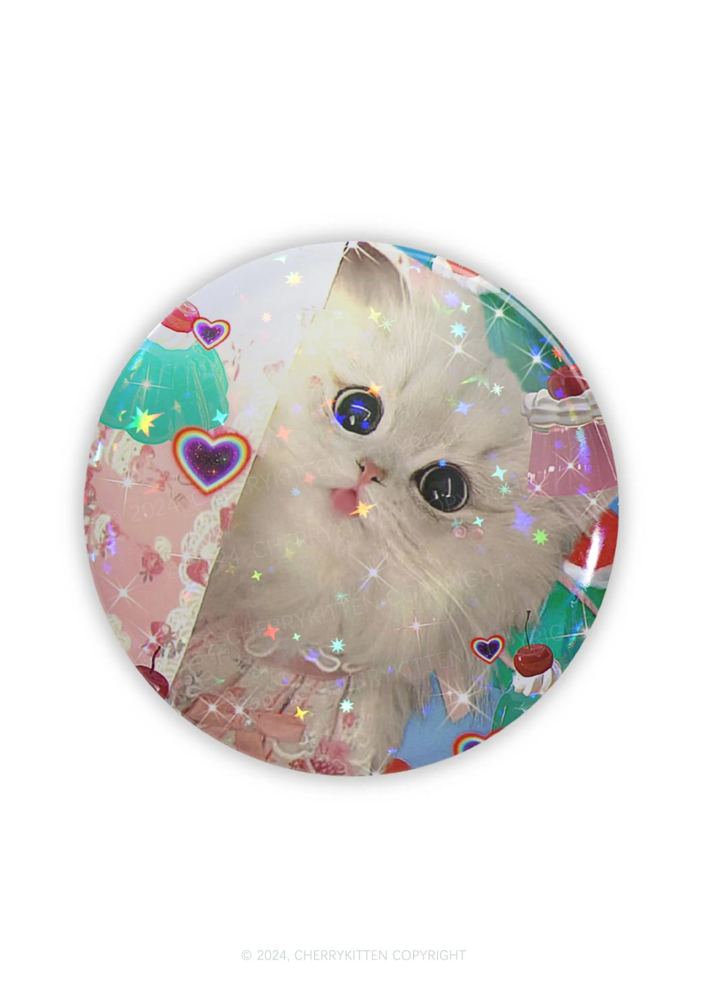 Cherry Cat 1Pc Y2K Pin Badge Cherrykitten - Image 4