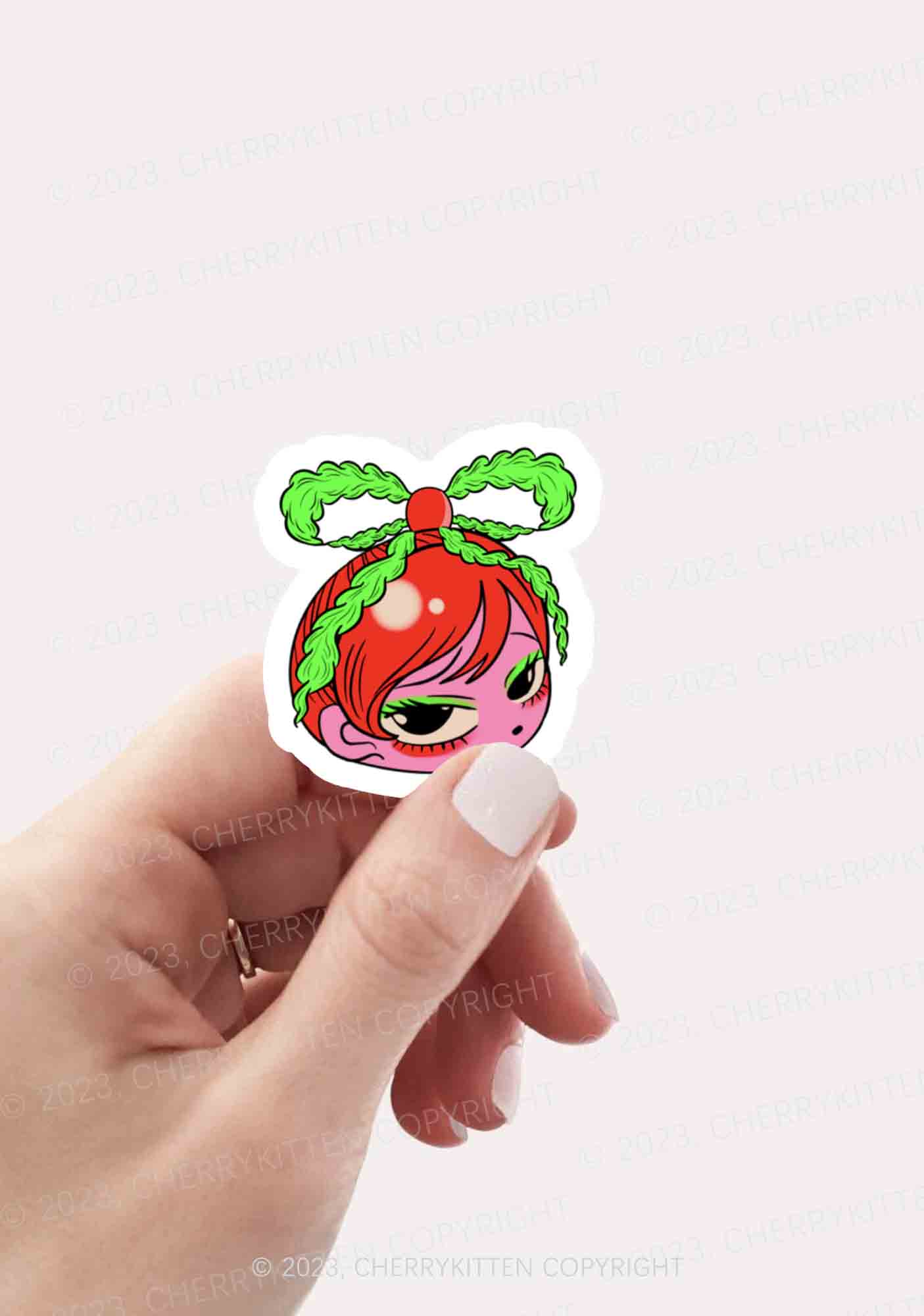 Cherry Girl 1Pc Y2K Sticker Cherrykitten - Image 2