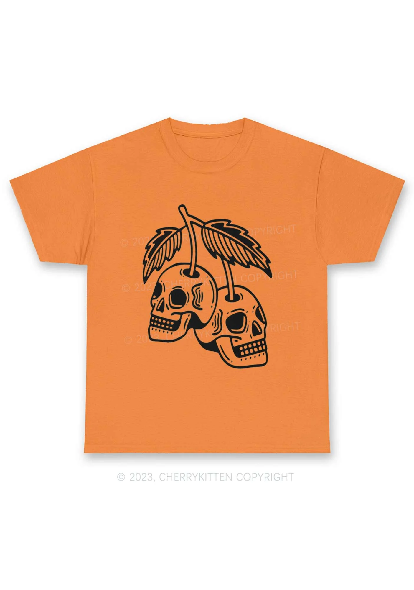 Cherry Skulls Halloween Chunky Shirt Cherrykitten - Image 3