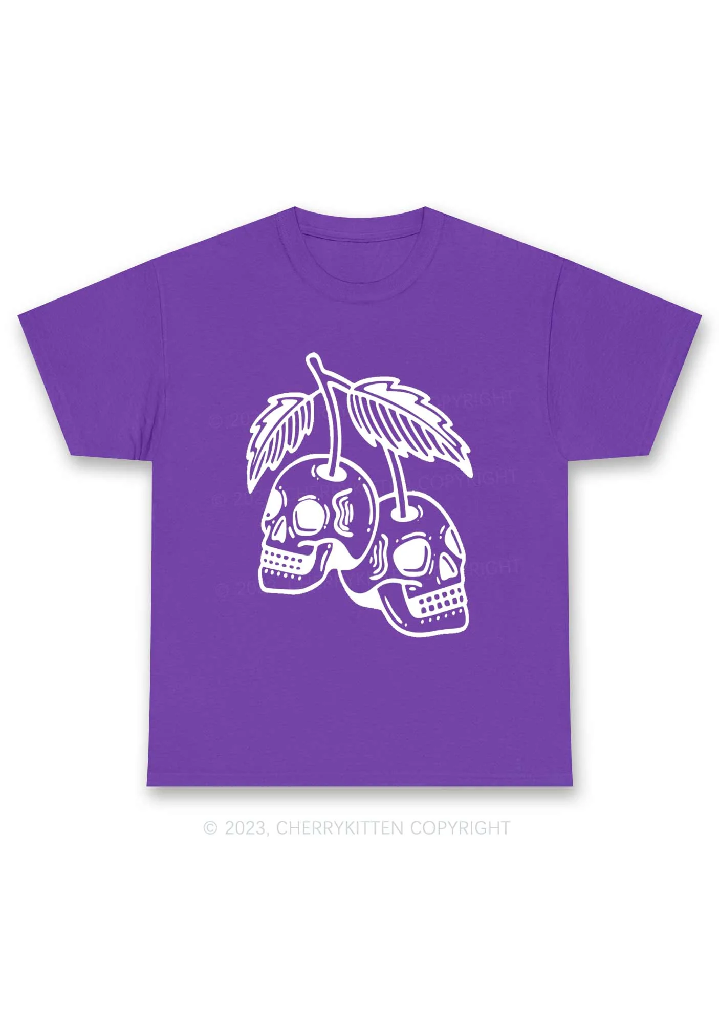Cherry Skulls Halloween Chunky Shirt Cherrykitten - Image 4