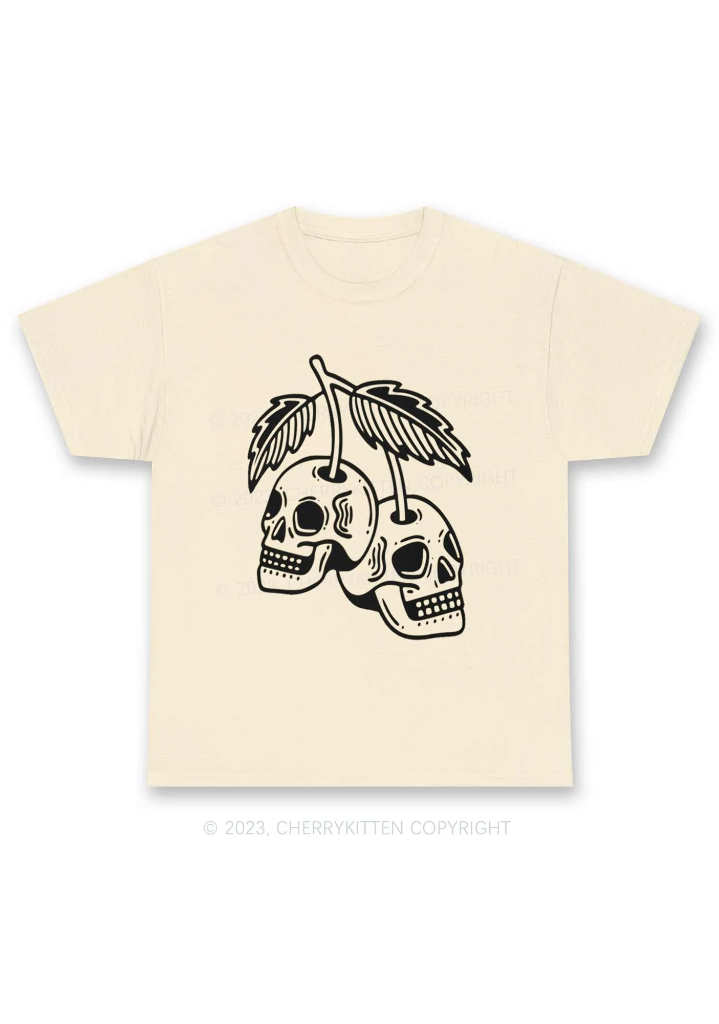 Cherry Skulls Halloween Chunky Shirt Cherrykitten - Image 6
