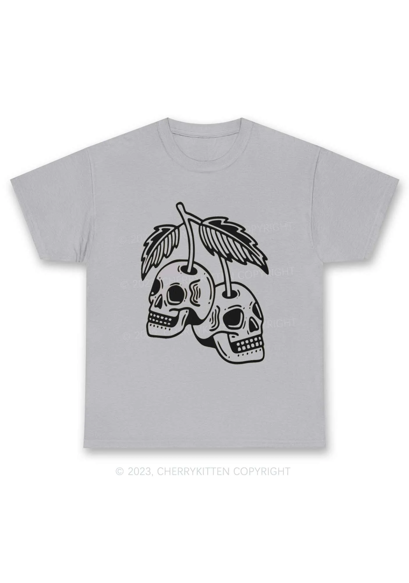 Cherry Skulls Halloween Chunky Shirt Cherrykitten - Image 8