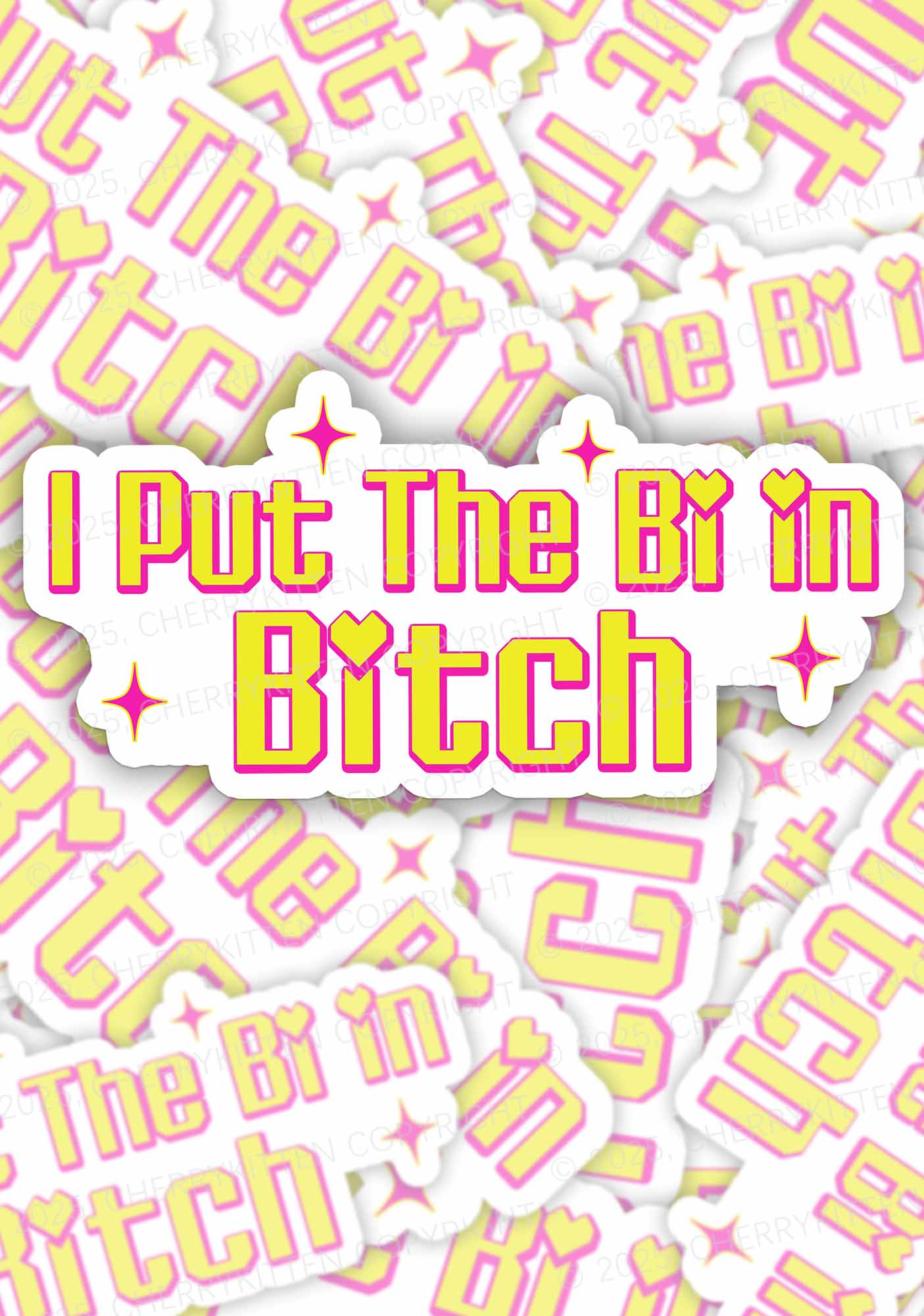 Cherrykitten Bisexual Slogan Y2K Stickers Pack Of 9 - Image 3
