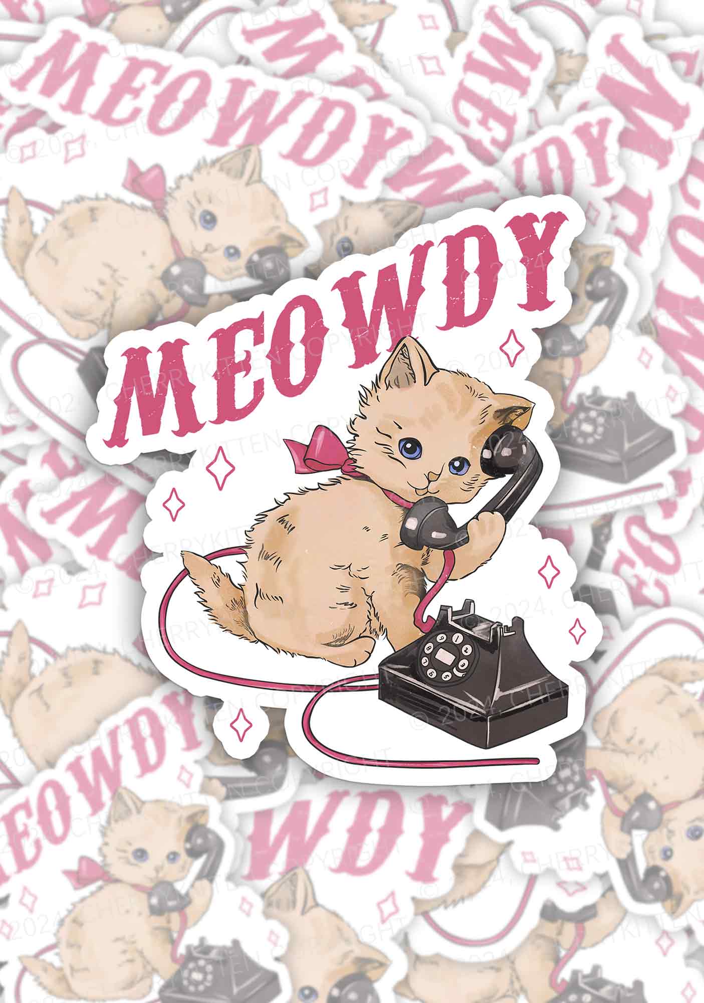 Cherrykitten Favorites Cat Y2K Stickers Pack Of 10 - Image 3