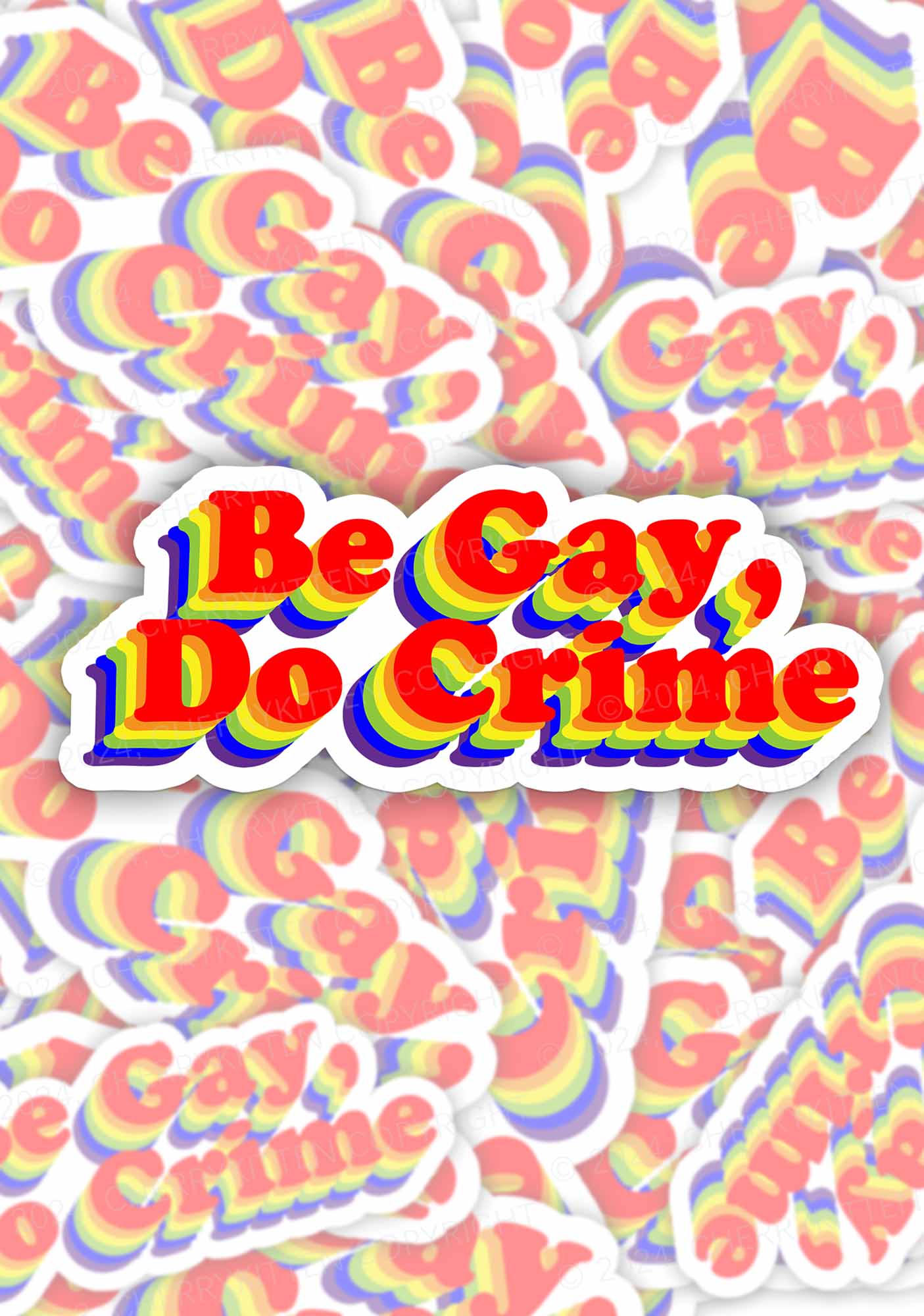 Cherrykitten Sorry Im Gay Y2K Stickers Pack Of 11 - Image 3
