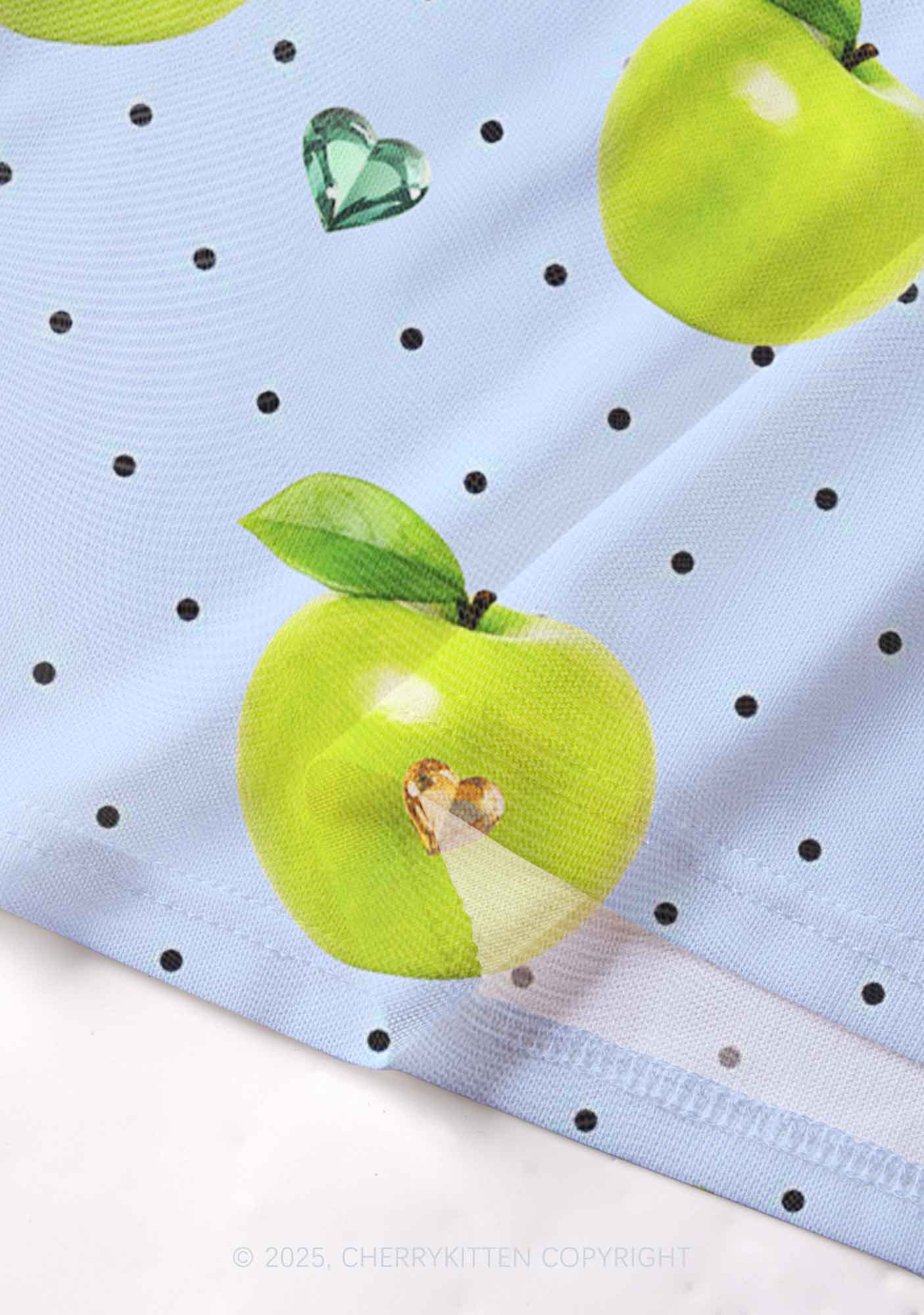 Chic Green Apple Y2K Mesh Cami Tank Cherrykitten - Image 4