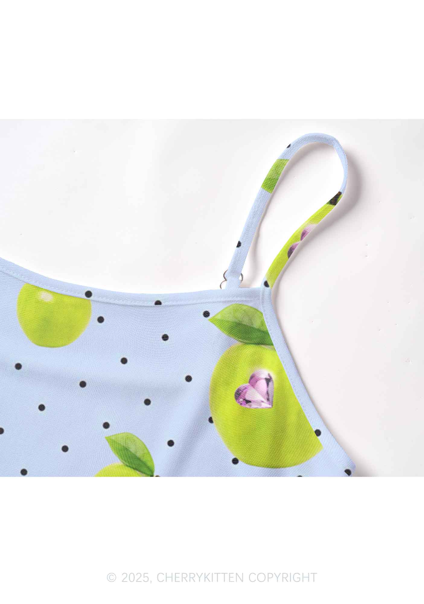 Chic Green Apple Y2K Mesh Cami Tank Cherrykitten - Image 5