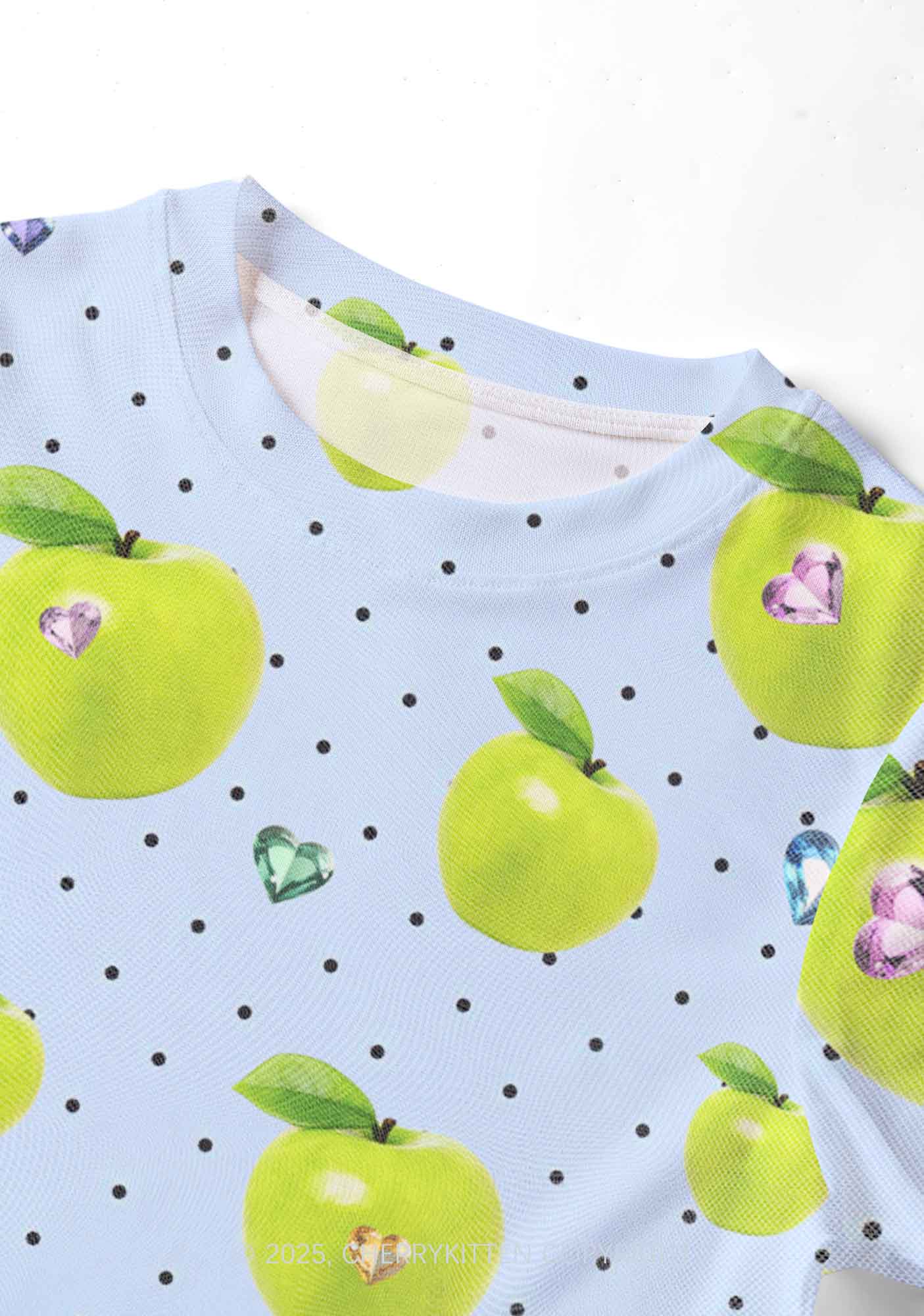 Chic Green Apple Y2K Mesh Crop Top Cherrykitten - Image 3